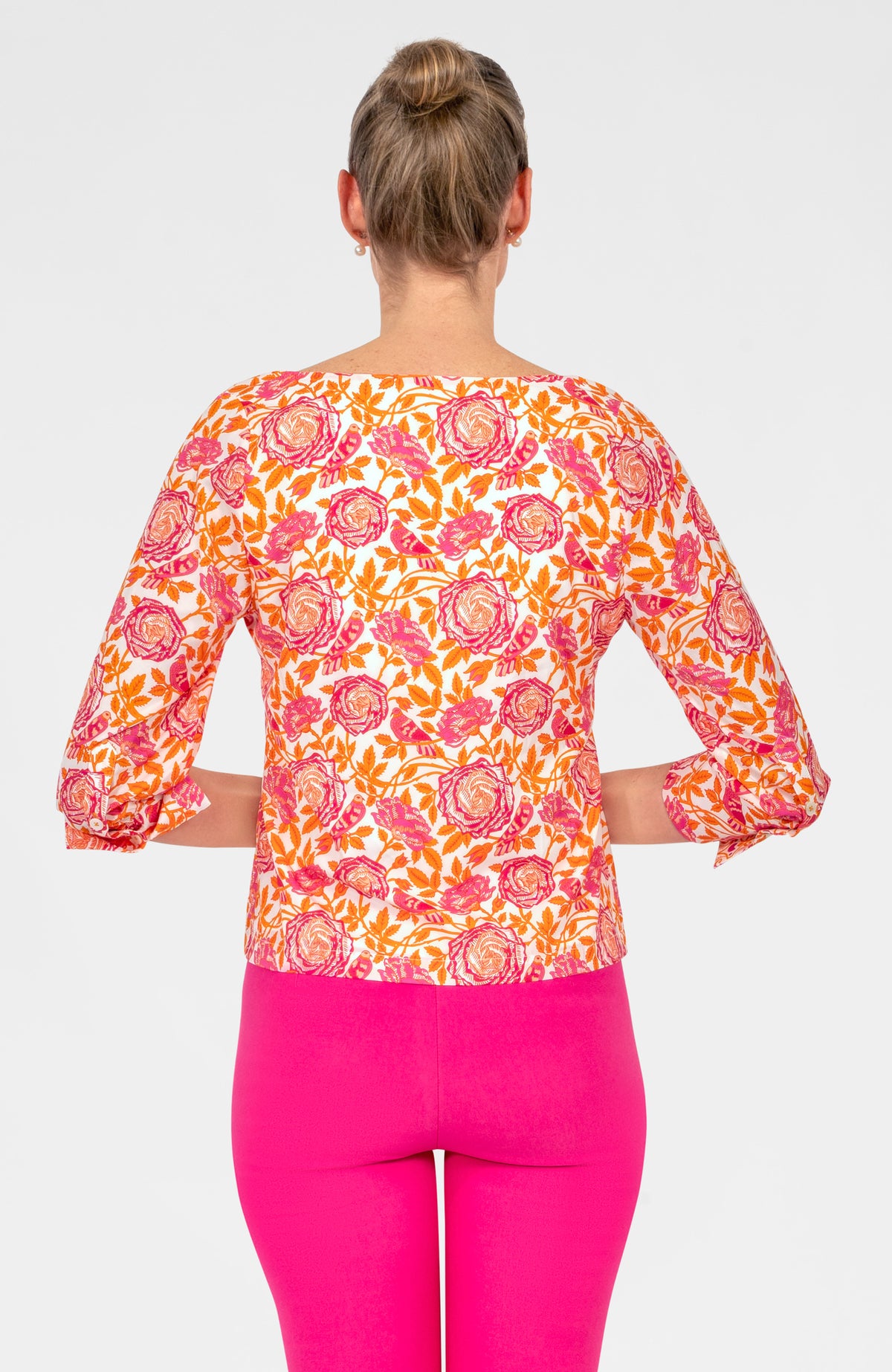 Silky Everyone Top - Smell The Roses Orange Pink