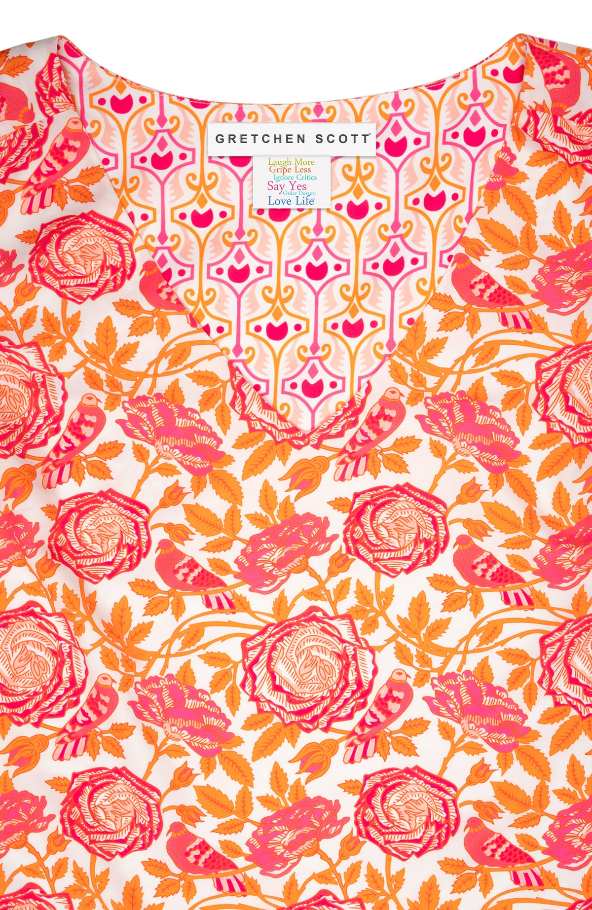 Silky Everyone Top - Smell The Roses Orange Pink