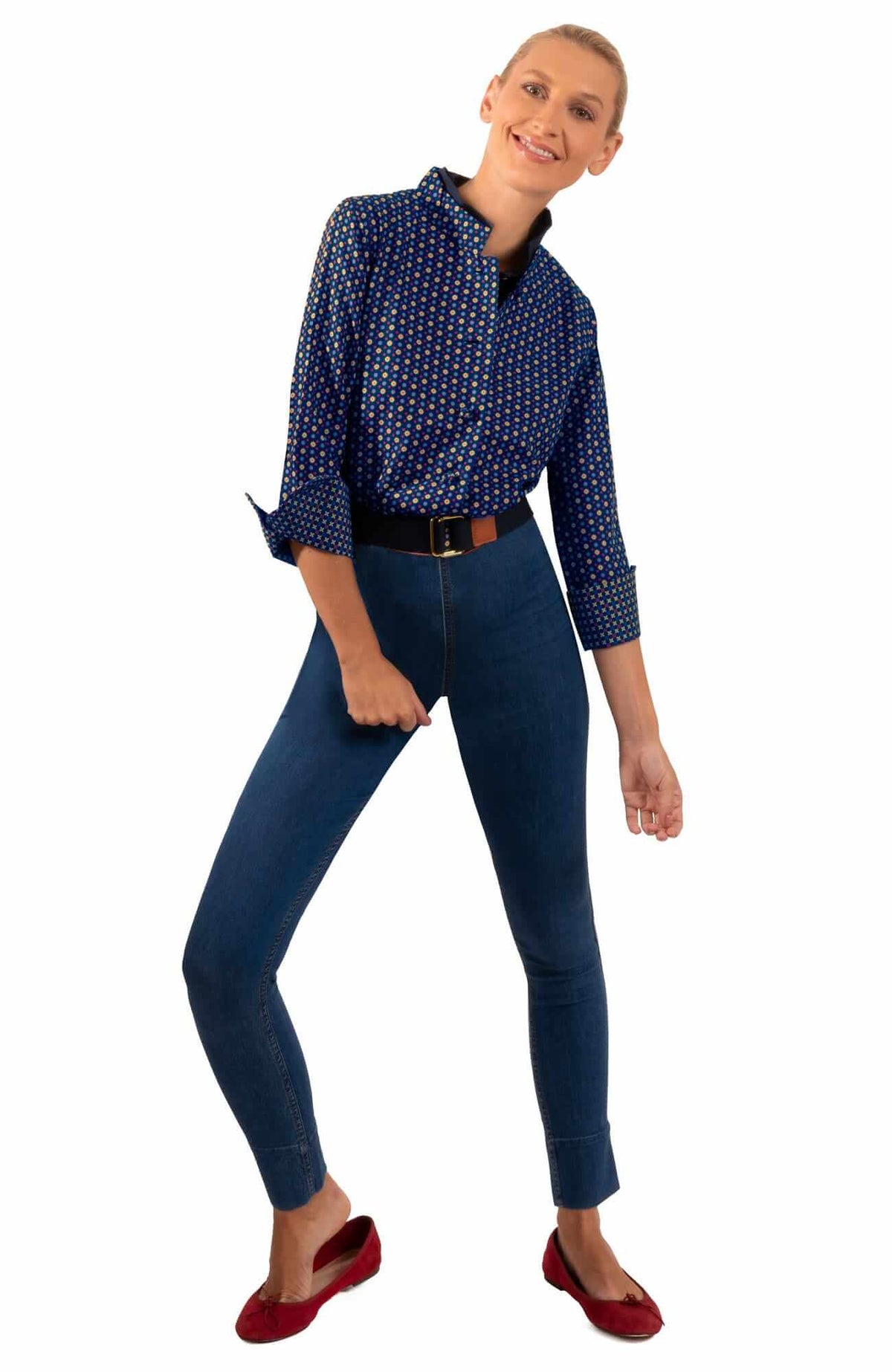 Forget Me Knot Top - Foulardio - Final Sale Navy Red