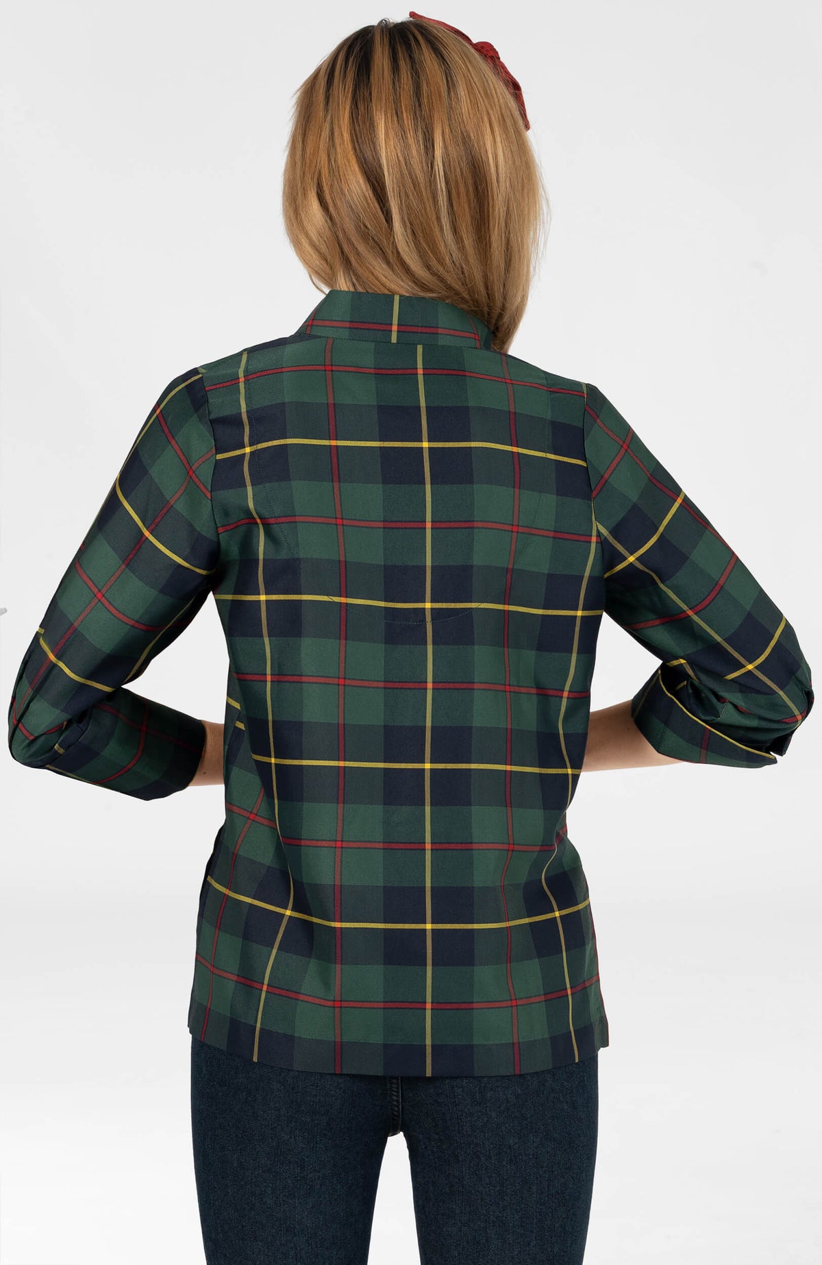 Forget Me Knot Top - Plaidly Cooper Green