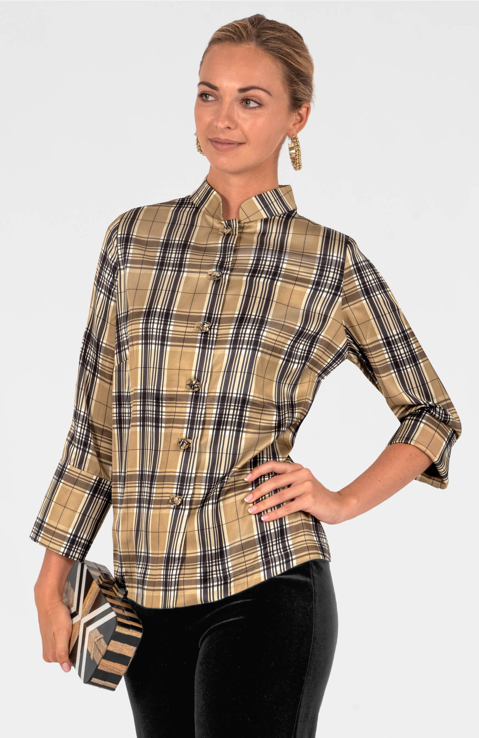 Forget Me Knot Top - Belgravia Khaki