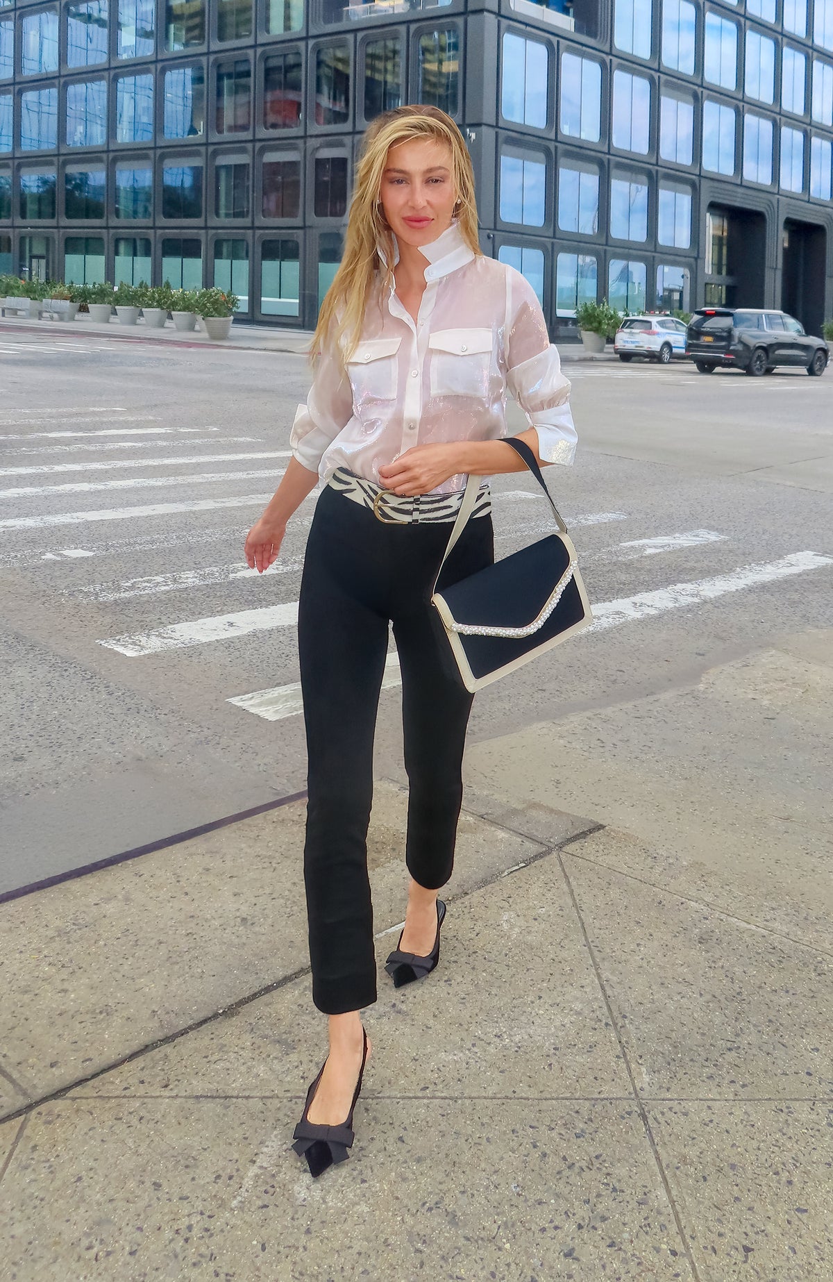 Shine On Silver Moon Blouse Ivory