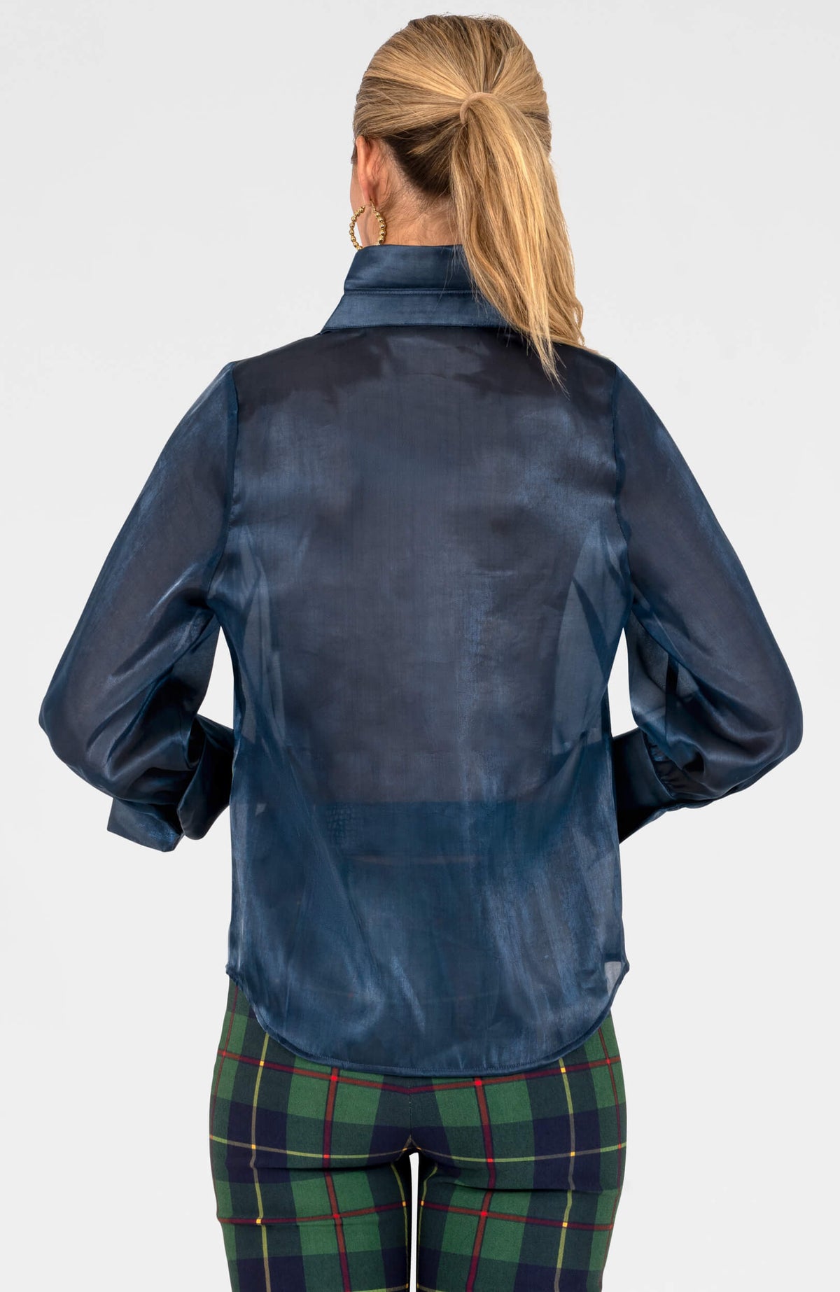 Shine On Silver Moon Top - Glinda Lurex Navy