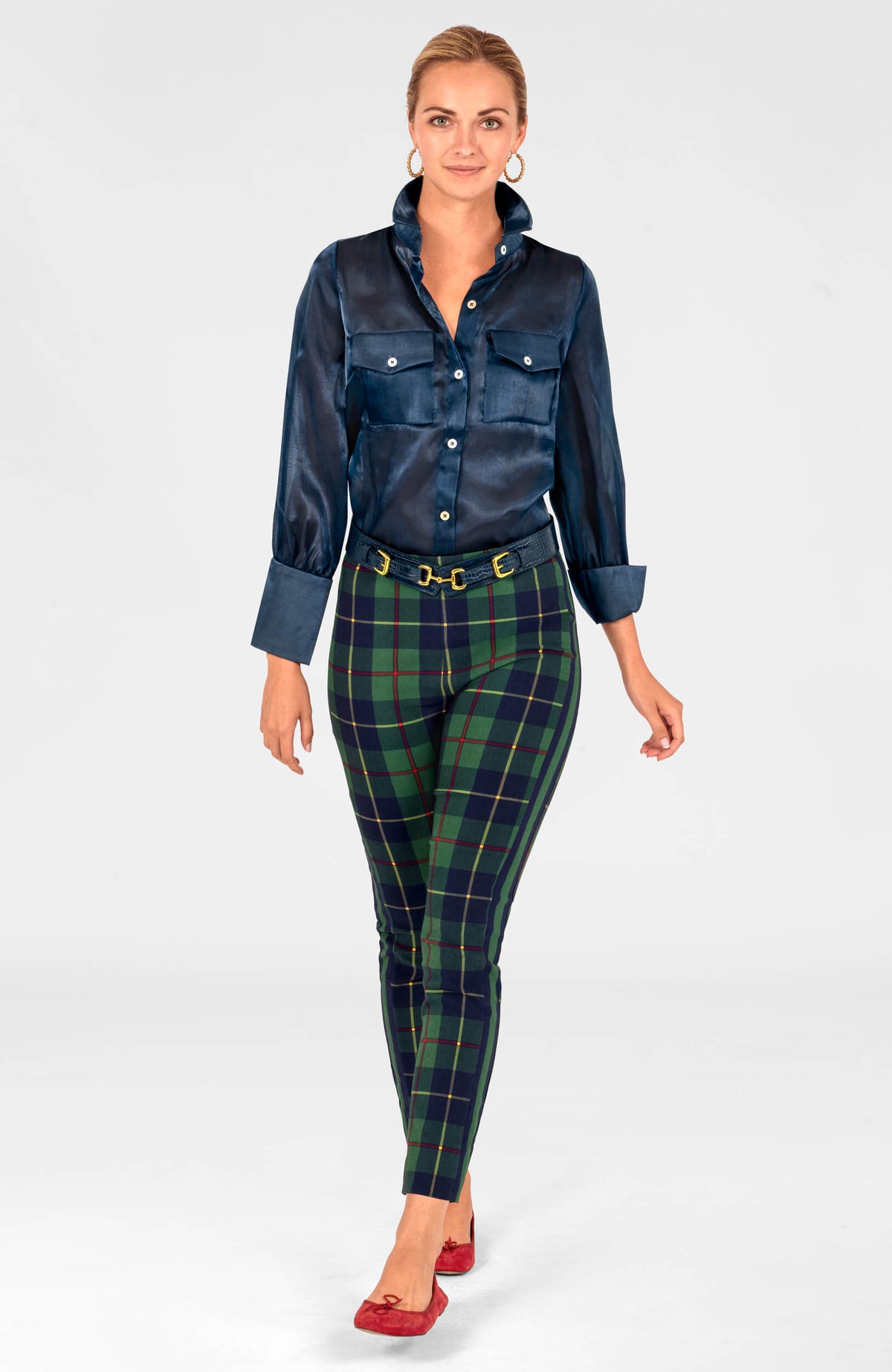 Shine On Silver Moon Top - Glinda Lurex Navy