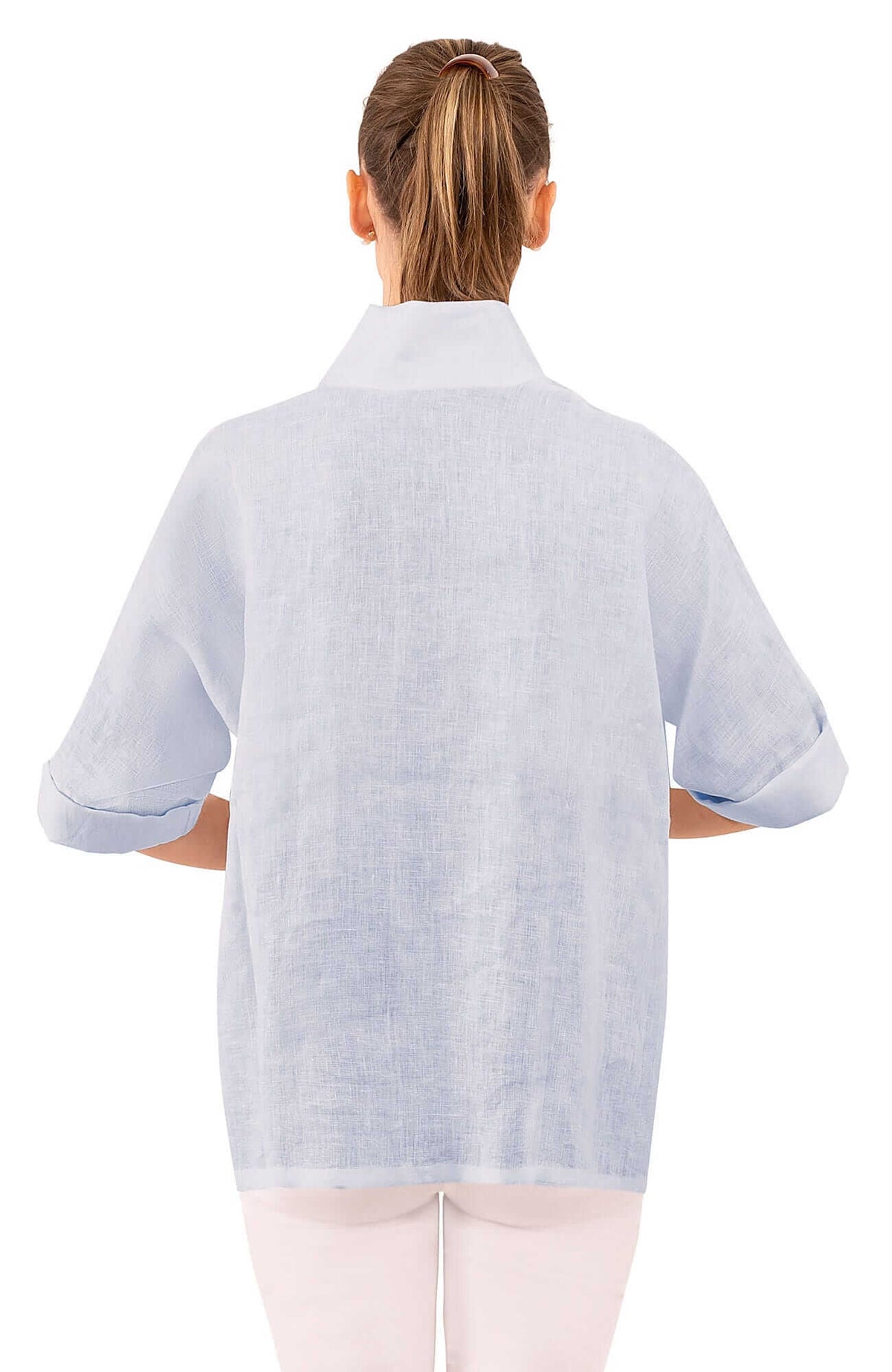 Little Lulu Linen Blouse - La Di Da Periwinkle