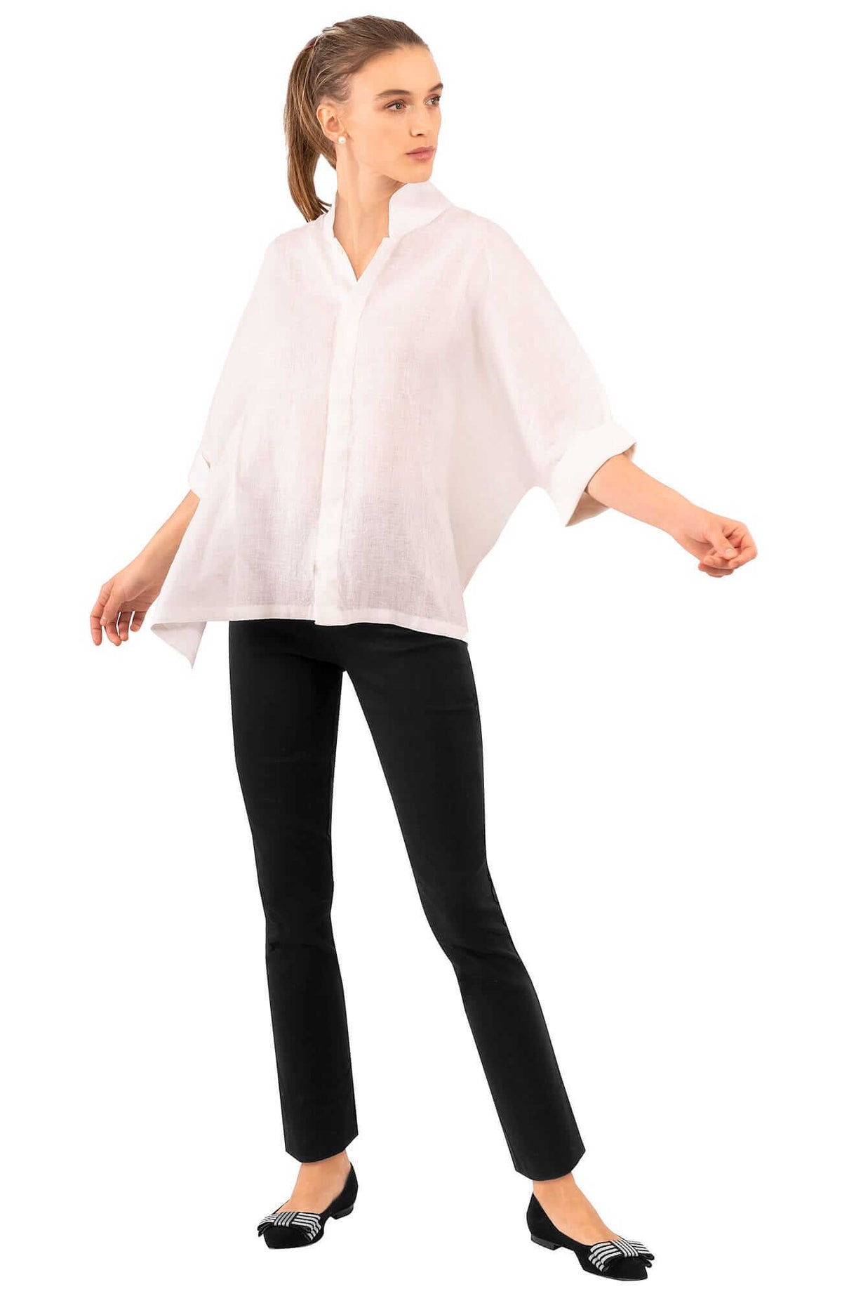 Little Lulu Linen Blouse - La Di Da White