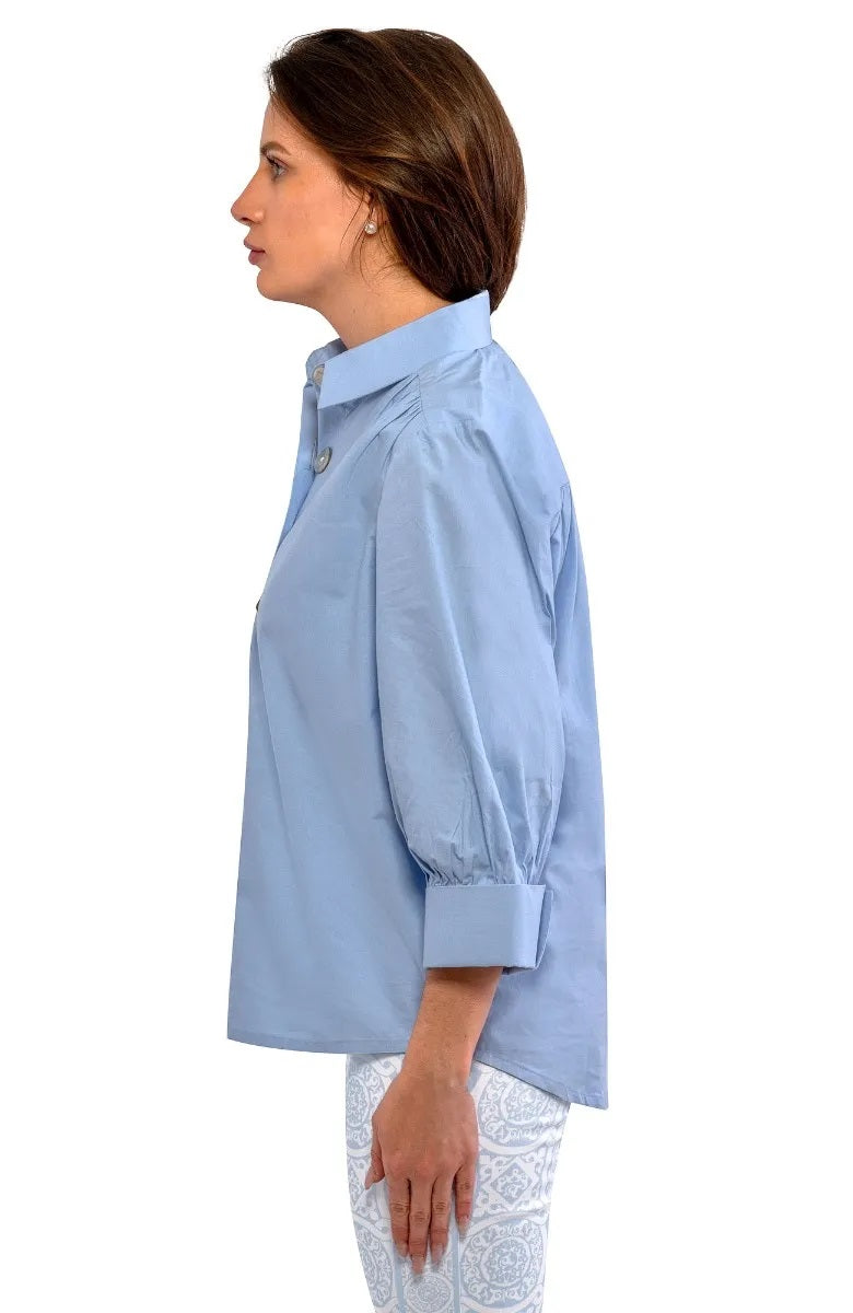 The Mary Top - Solid Periwinkle