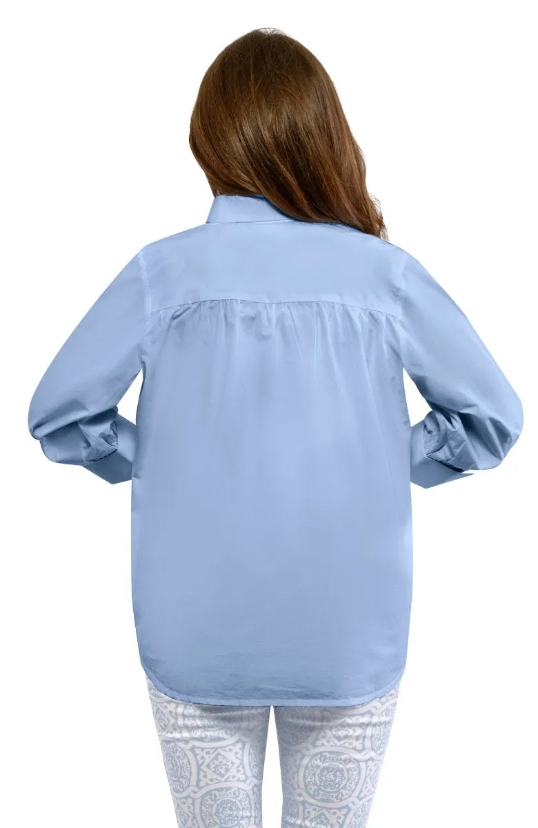 The Mary Top - Solid Periwinkle