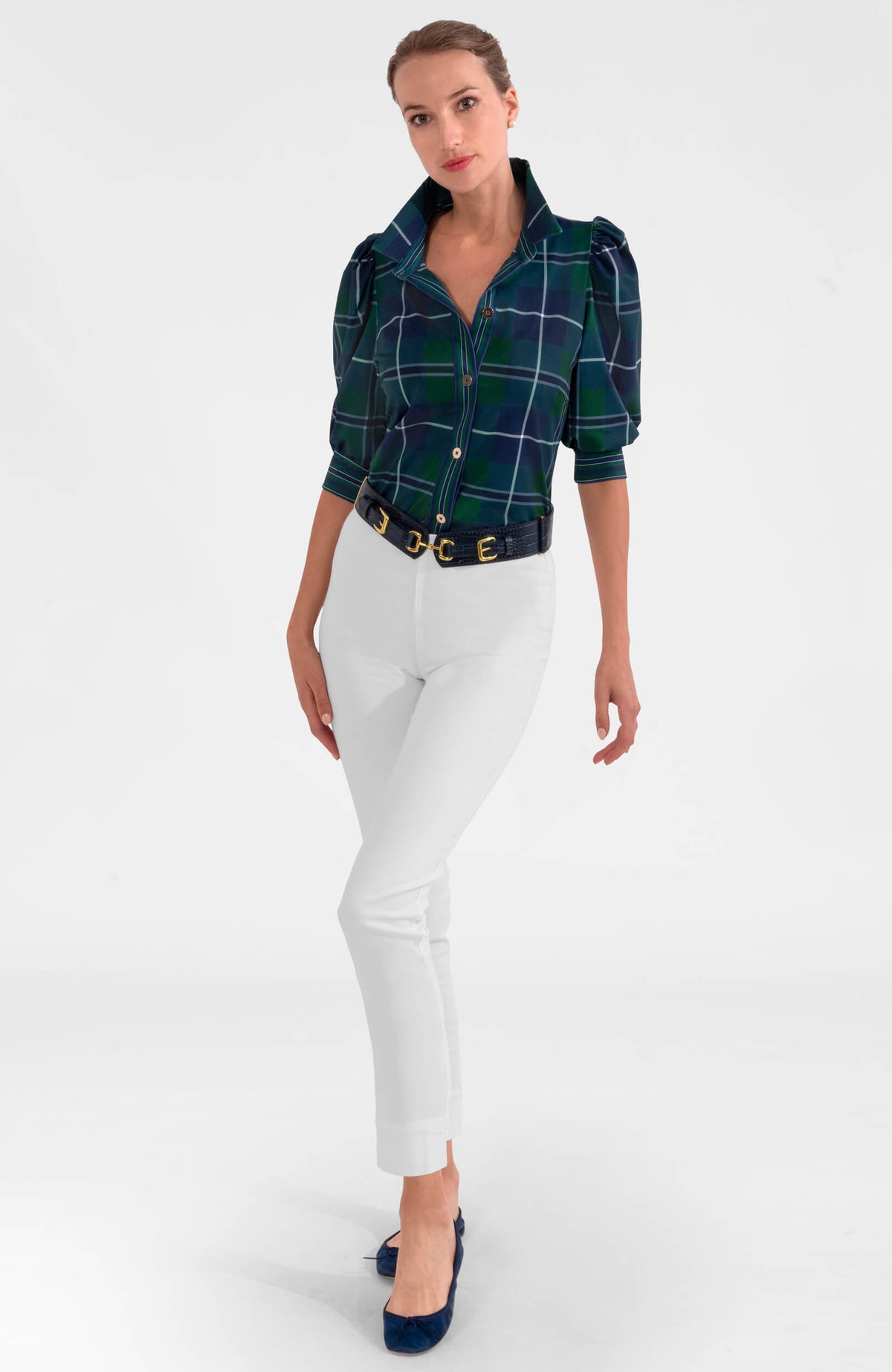 Puff Sleeve Top - Melville Tartan