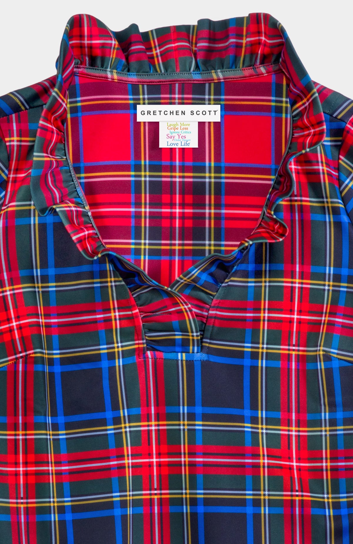 Ruffneck Top - Stewart Plaid Black Multi