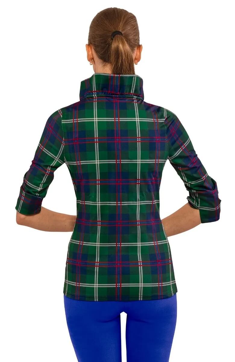 Ruffneck Top - Middleton Plaid - Final Sale Green