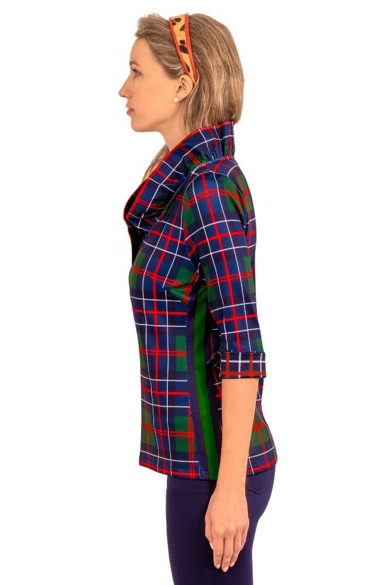 Ruffneck Top - Balmoral Plaid Multi