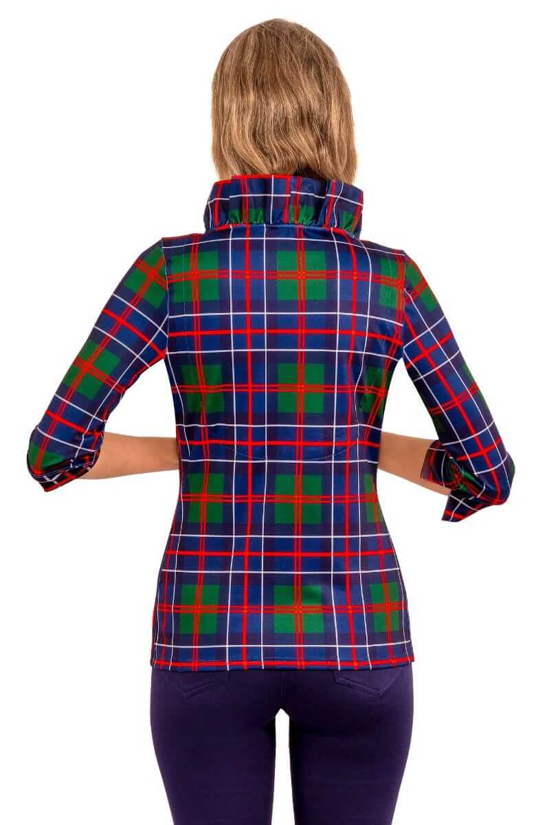 Ruffneck Top - Balmoral Plaid Multi