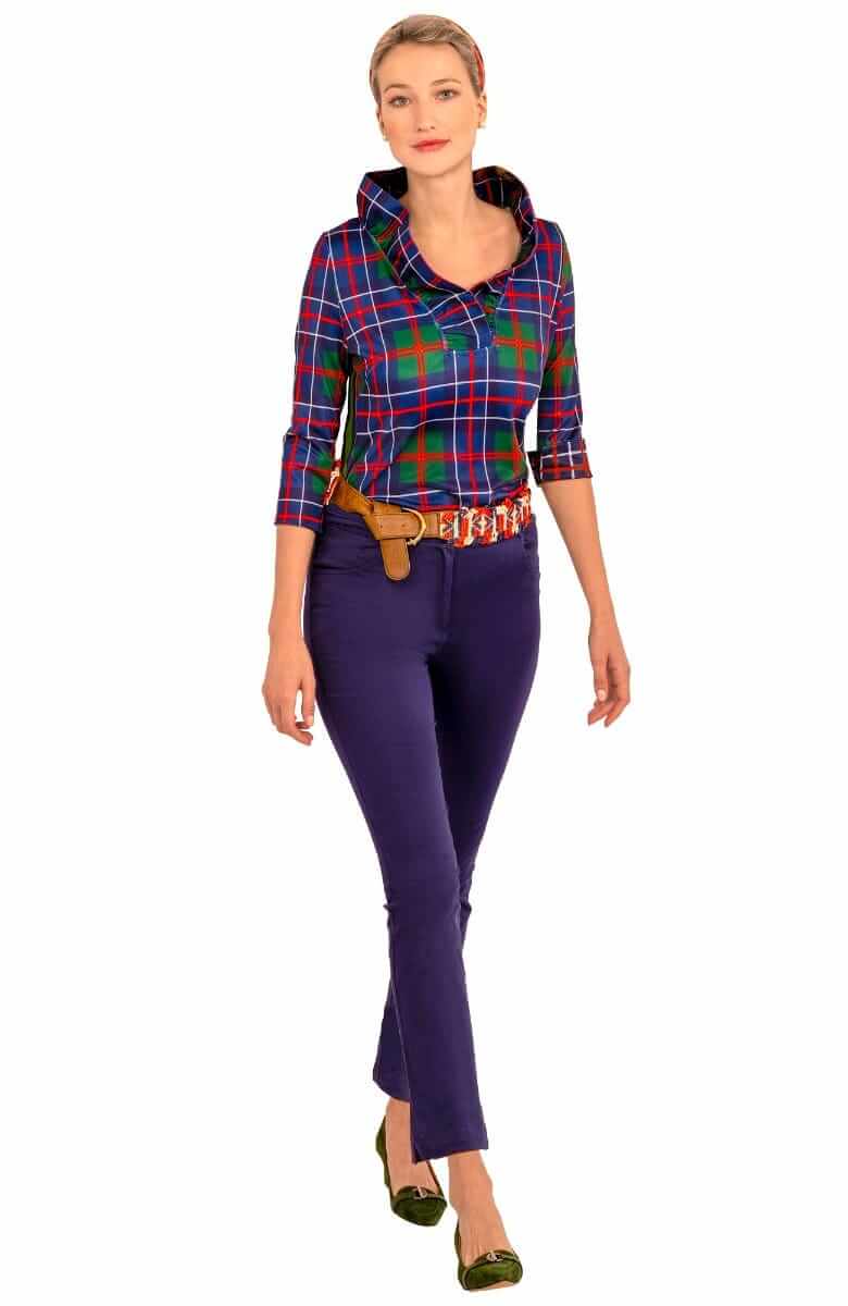 Ruffneck Top - Balmoral Plaid Multi