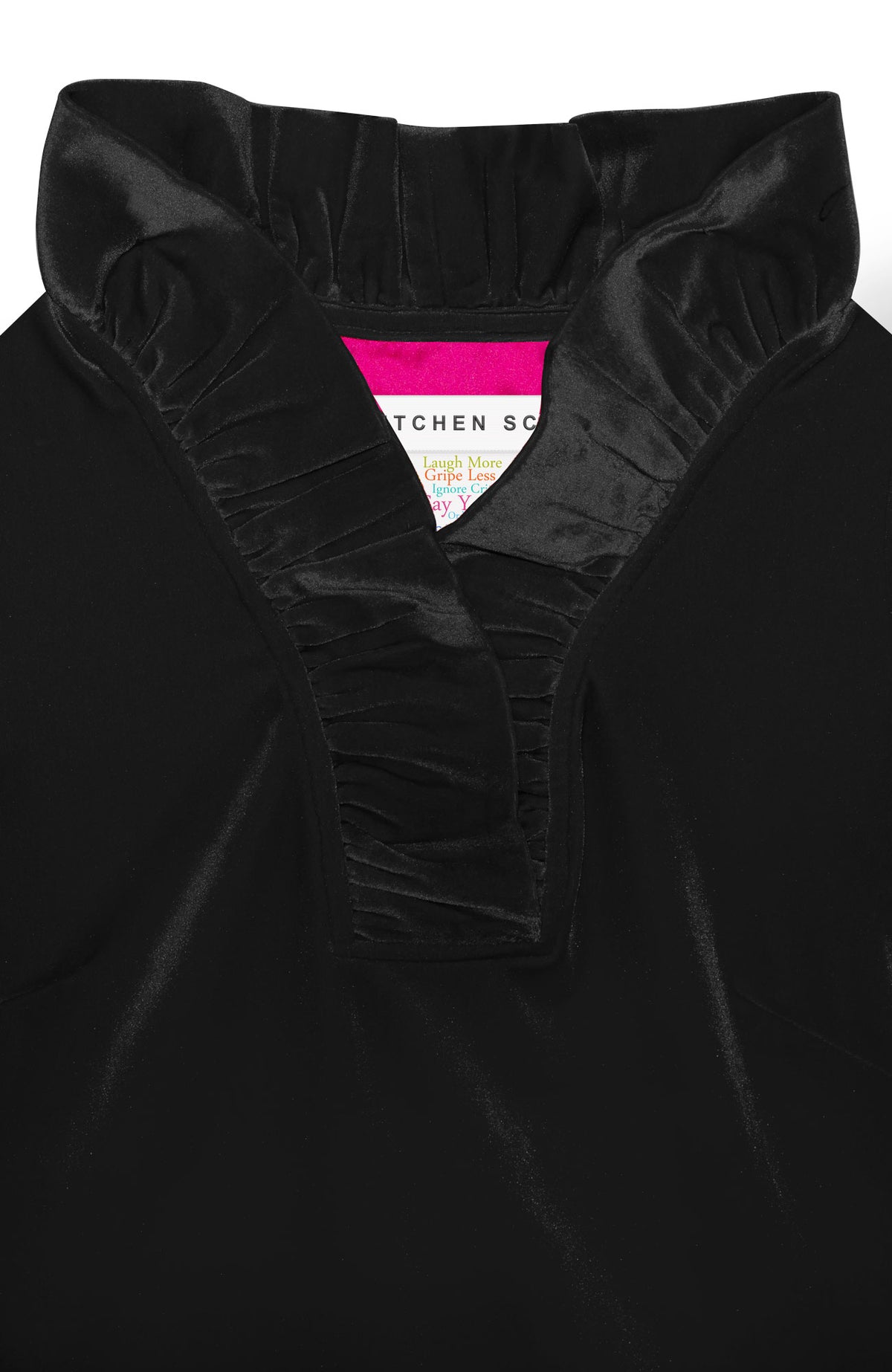 Ruffneck Top - Silky Velvet Black