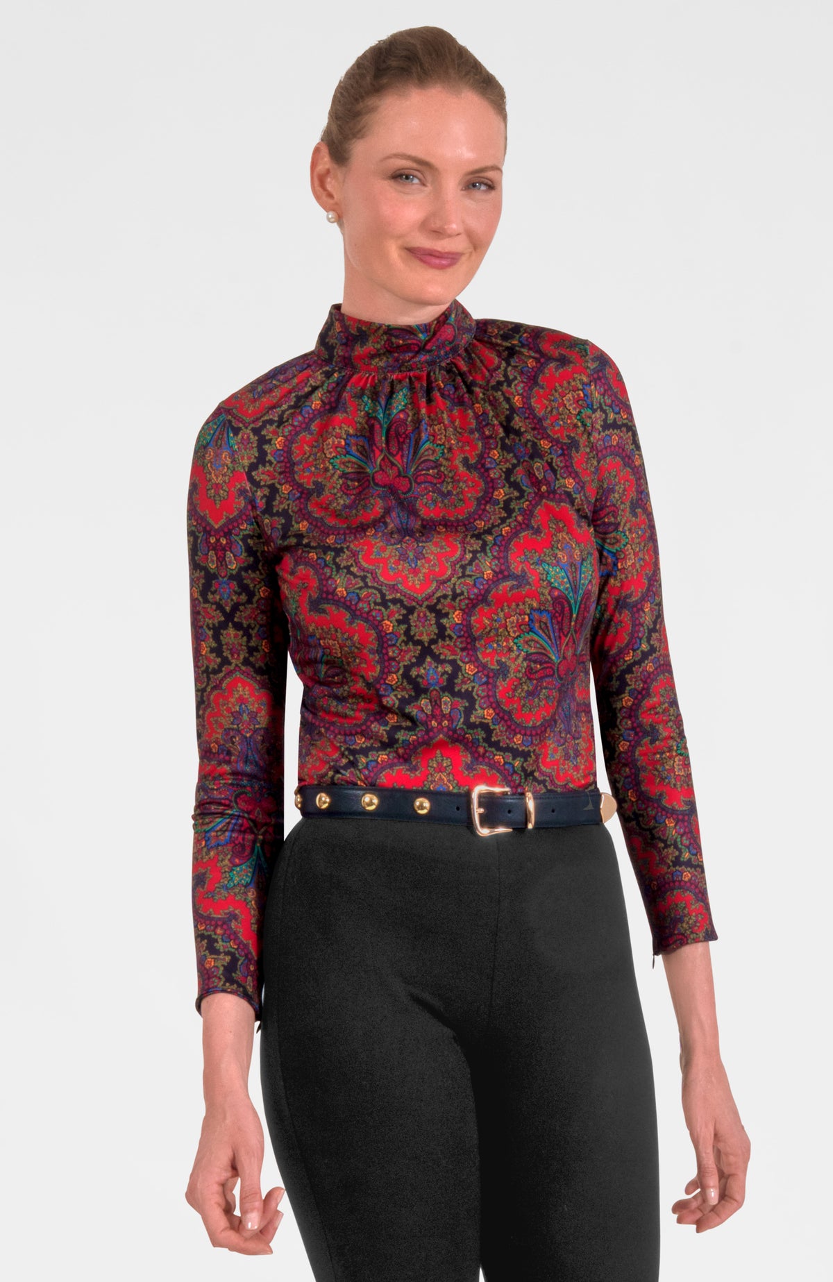 Scorching Hot Top - Passion Paisley Black
