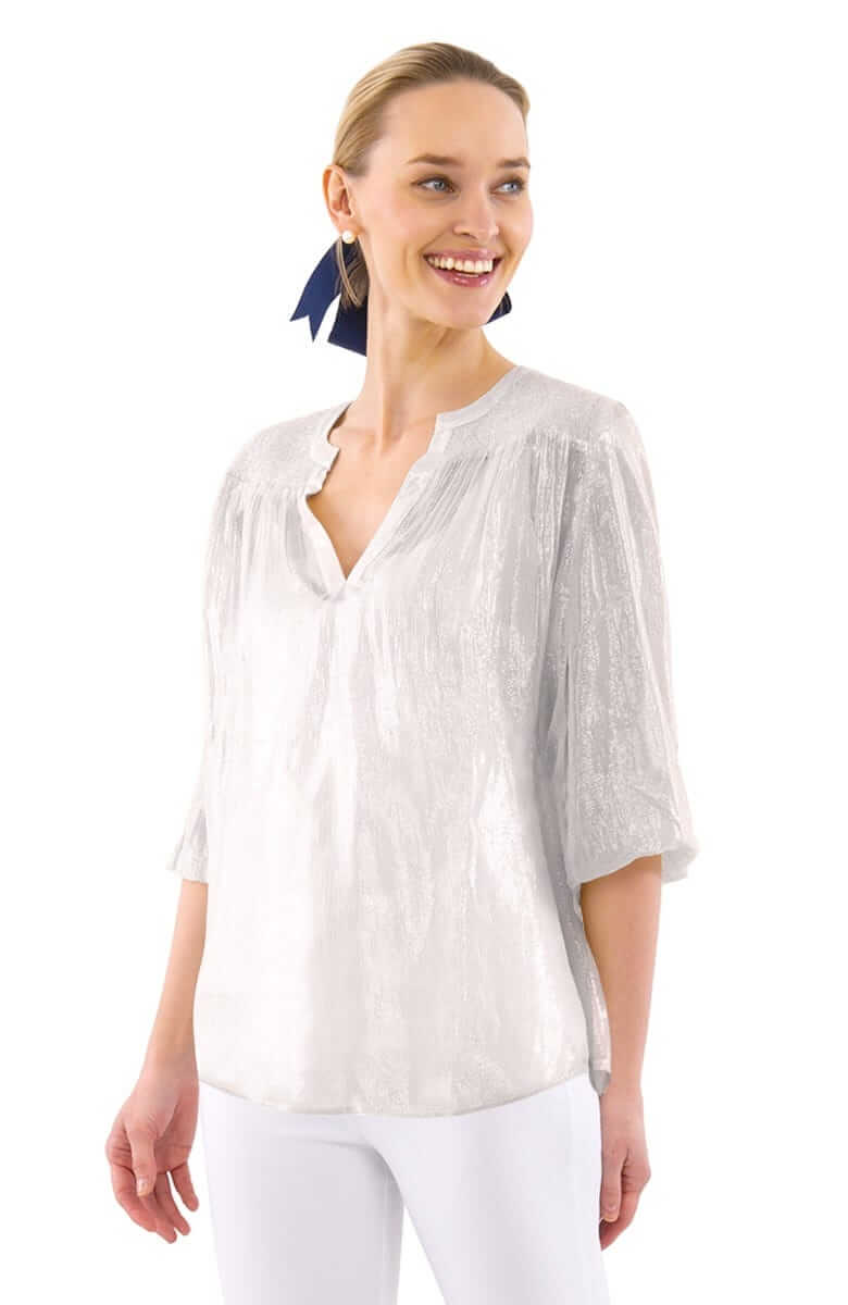 Metallic Smock - Glinda Lurex - Final Sale Silver
