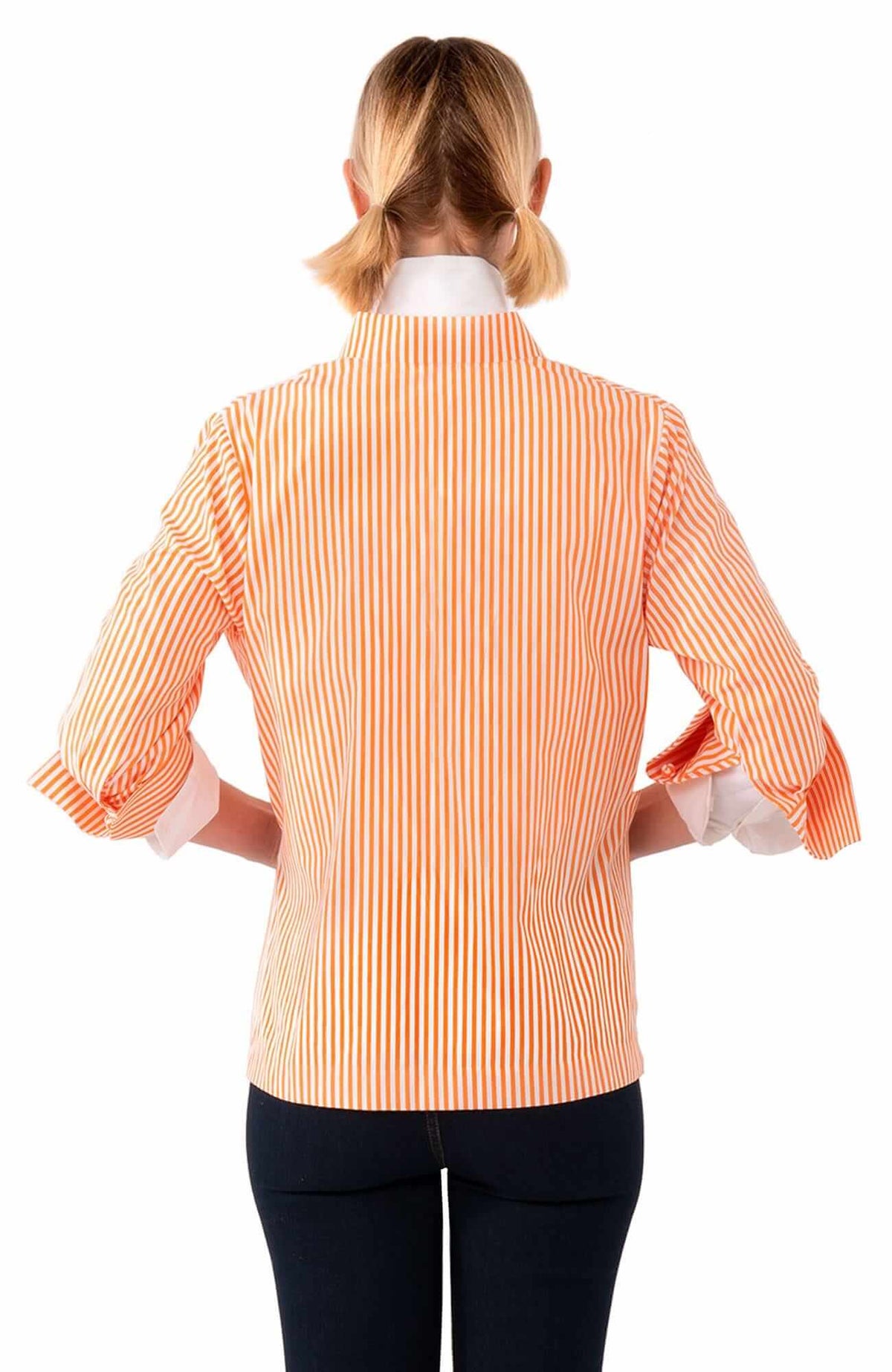 Wash / Wear Forget Me Knot Top - Stripe Orange