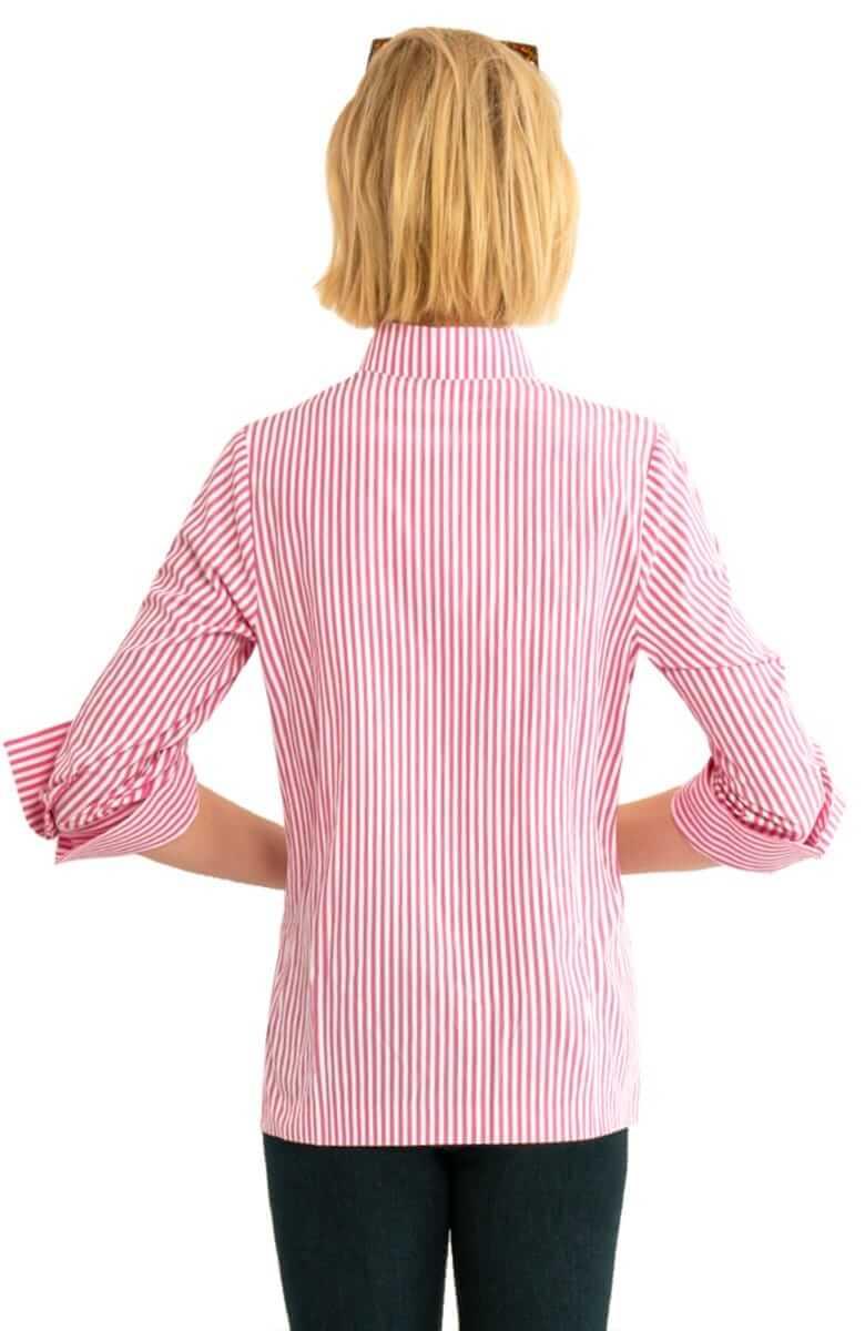 Wash / Wear Forget Me Knot Top - Stripe Pink