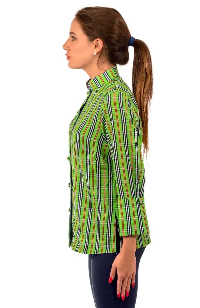 Forget Me Knot Top - Sunshine Plaid - Final Sale Green