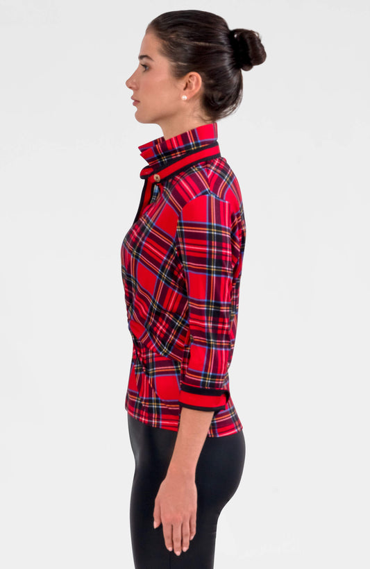 Twist & Shout Top - Duke Of York Red Multi