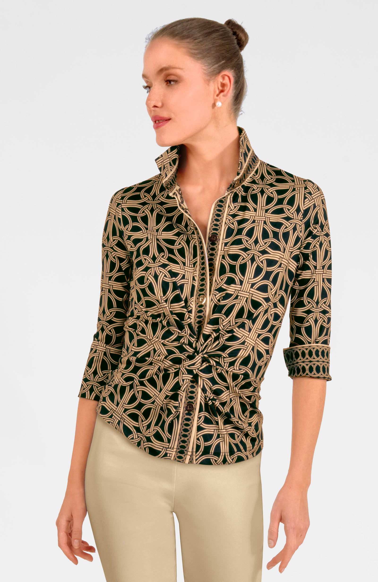 Twist & Shout Top - Ring Toss Black