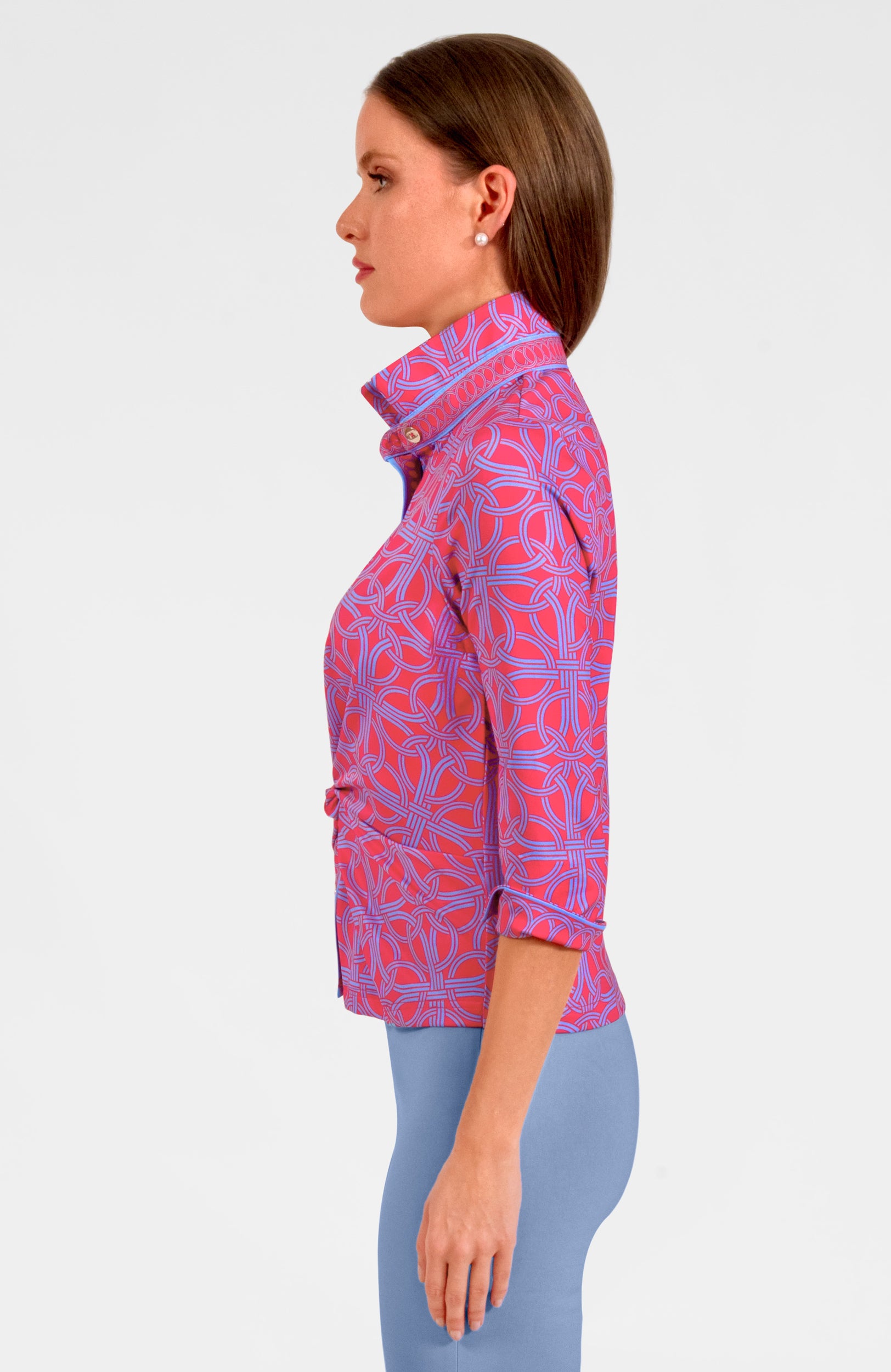 Twist & Shout Top - Ring Toss Coral Peri