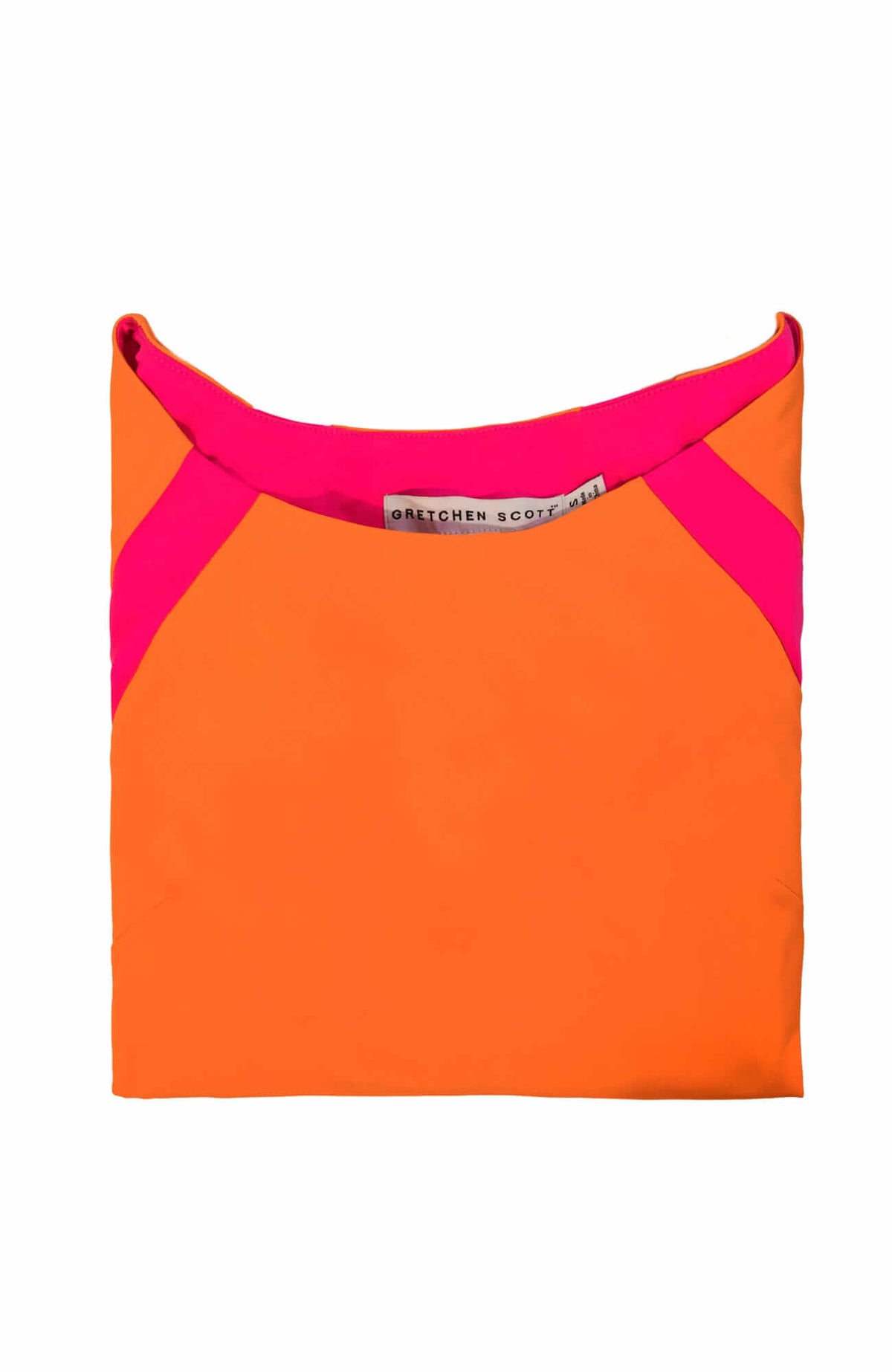 Jersey Tee Topper - Color Block - Final Sale Orange Pink