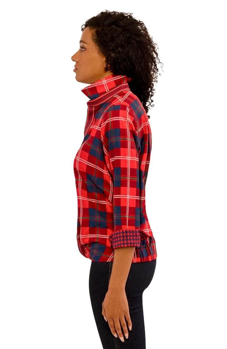 Tuck It Up Top - Middleton Plaid - Final Sale Red