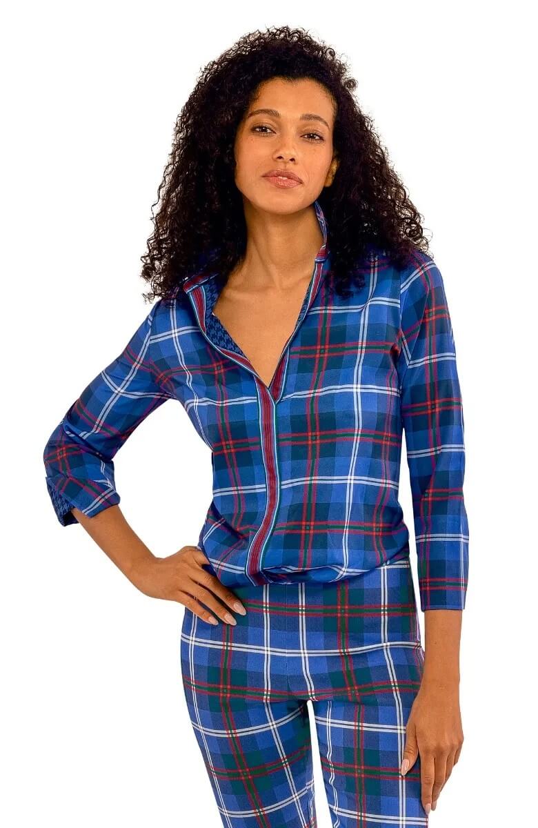 Tuck It Up Top - Middleton Plaid Navy