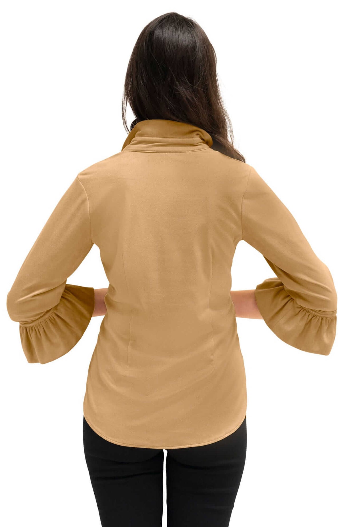 Ultra Suede Priss Blouse - Final Sale Beige