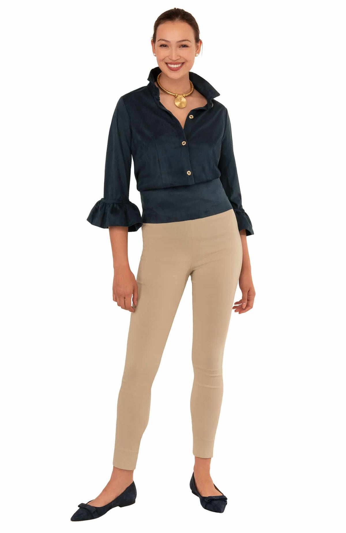 Ultra Suede Priss Blouse - Final Sale Navy