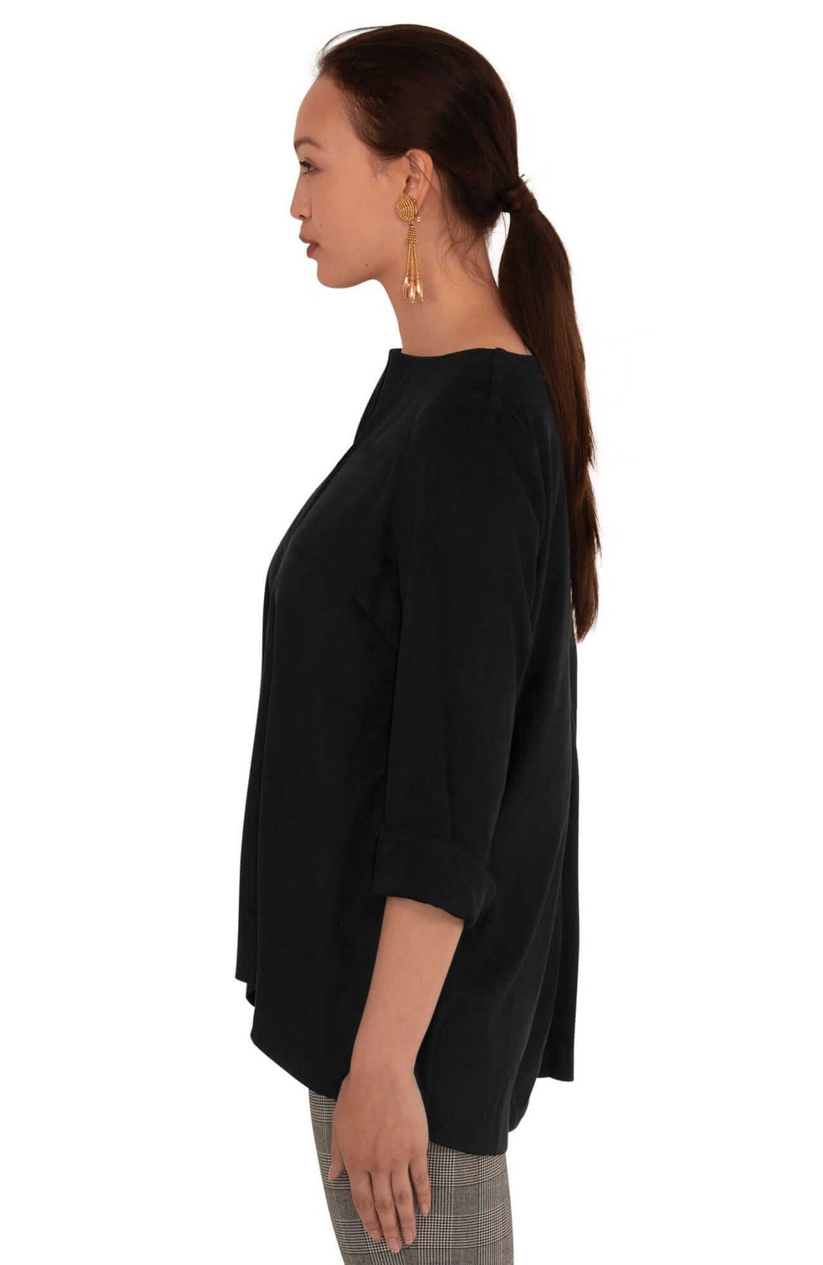 Ultra Suede Swing Top Black