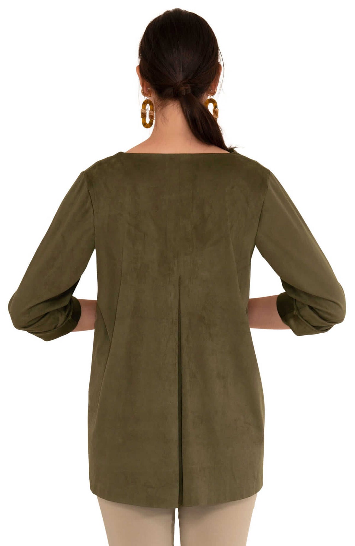 Ultra Suede Swing Top Olive