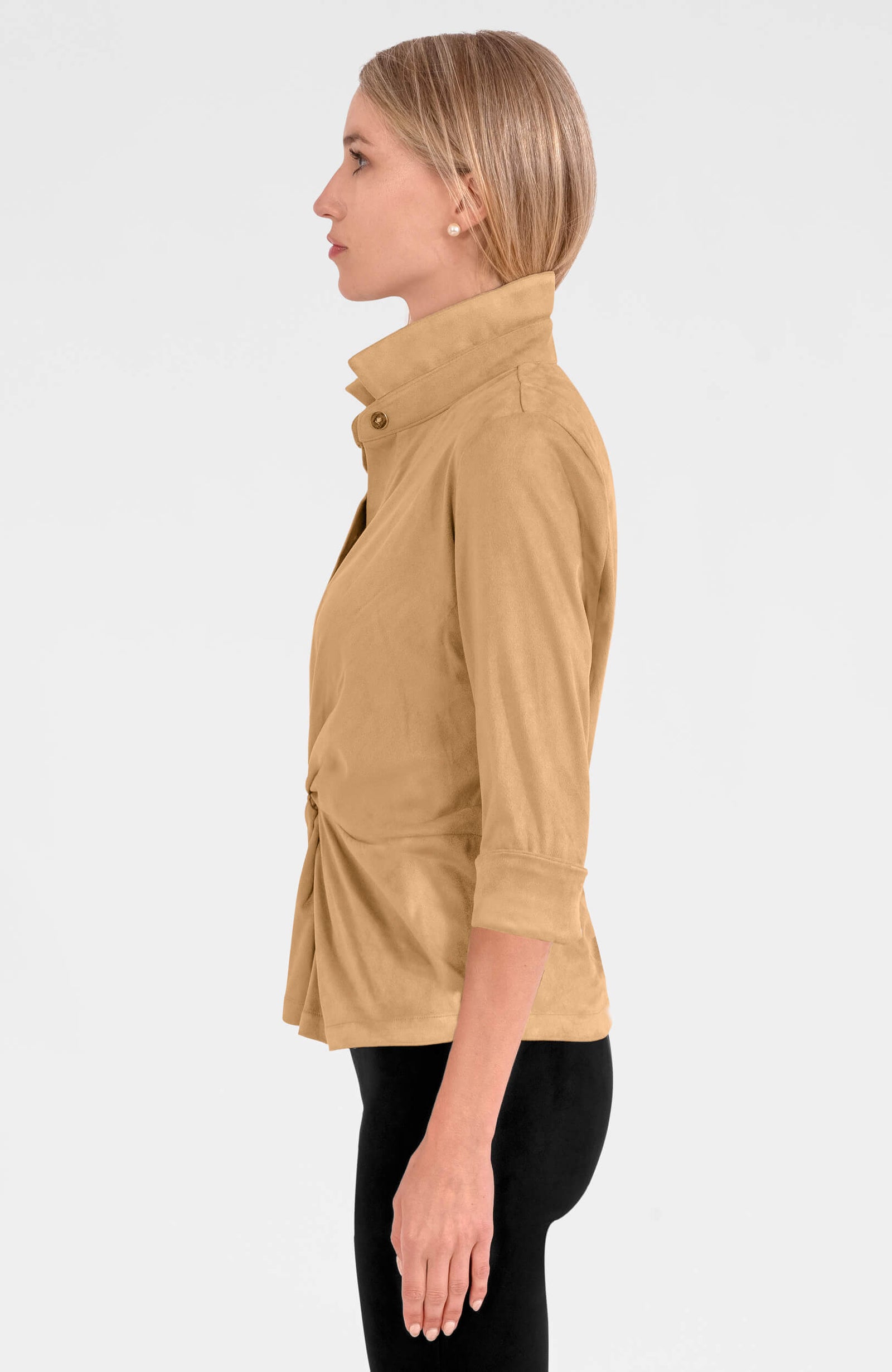 Twist & Shout Top - Ultra Suede Khaki