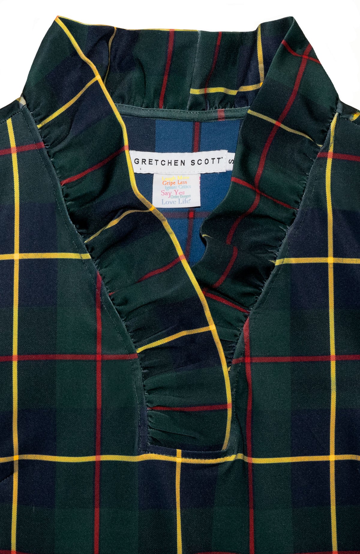 Ruffneck Top - Plaidly Cooper Greenmulti Plai