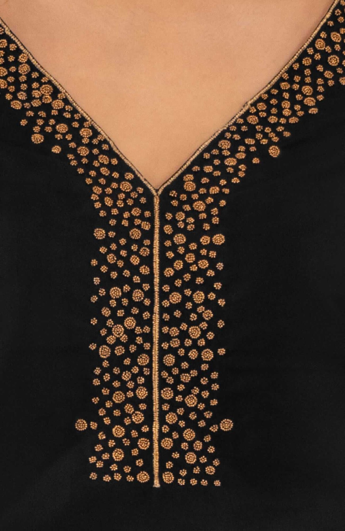 Hand Beaded Tunic - Simply Chic - Final Sale Black