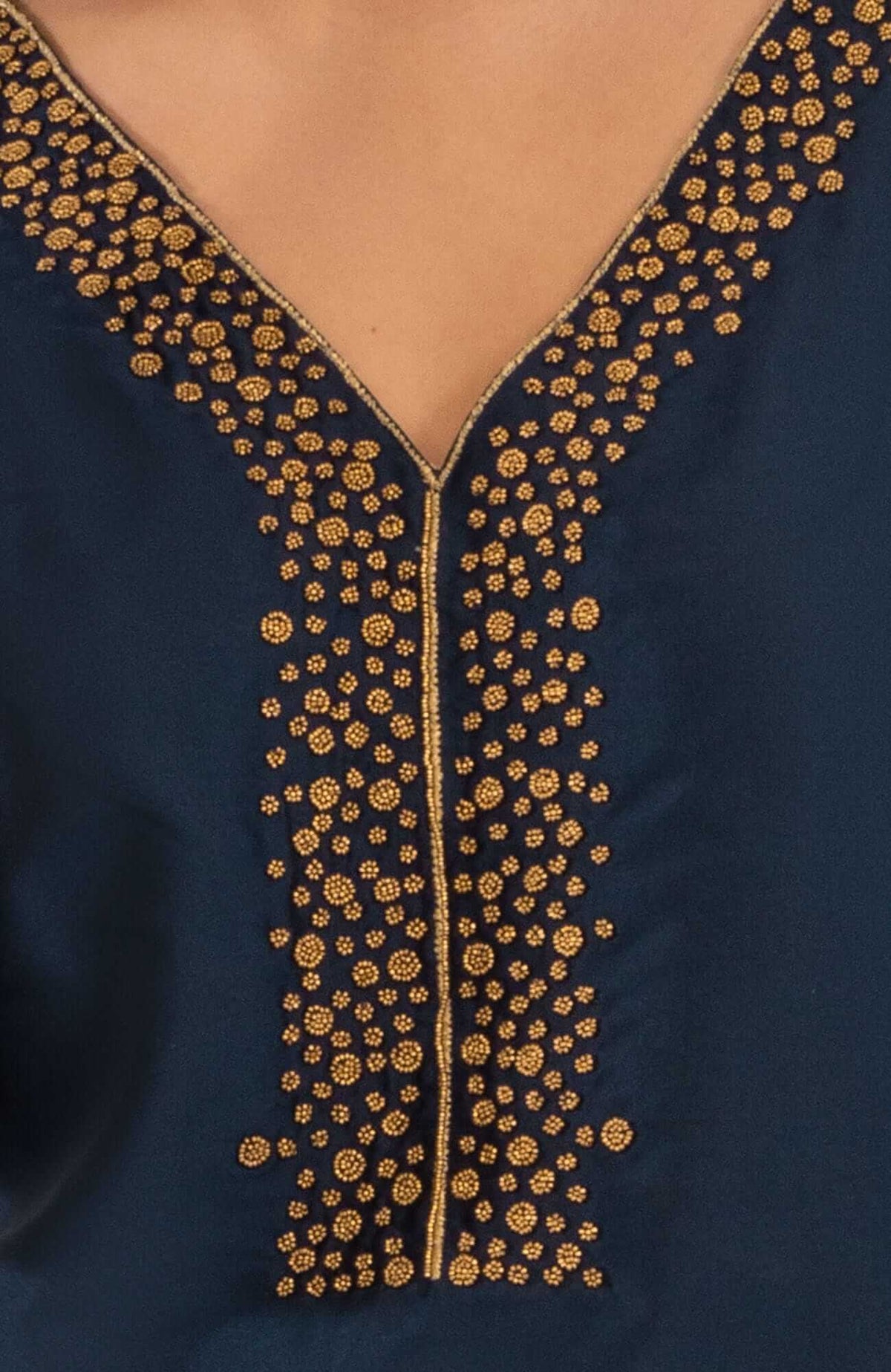 Hand Beaded Tunic - Simply Chic - Final Sale Navy