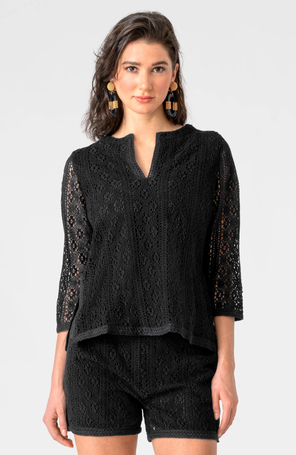 Rachel Lace Tunic Black