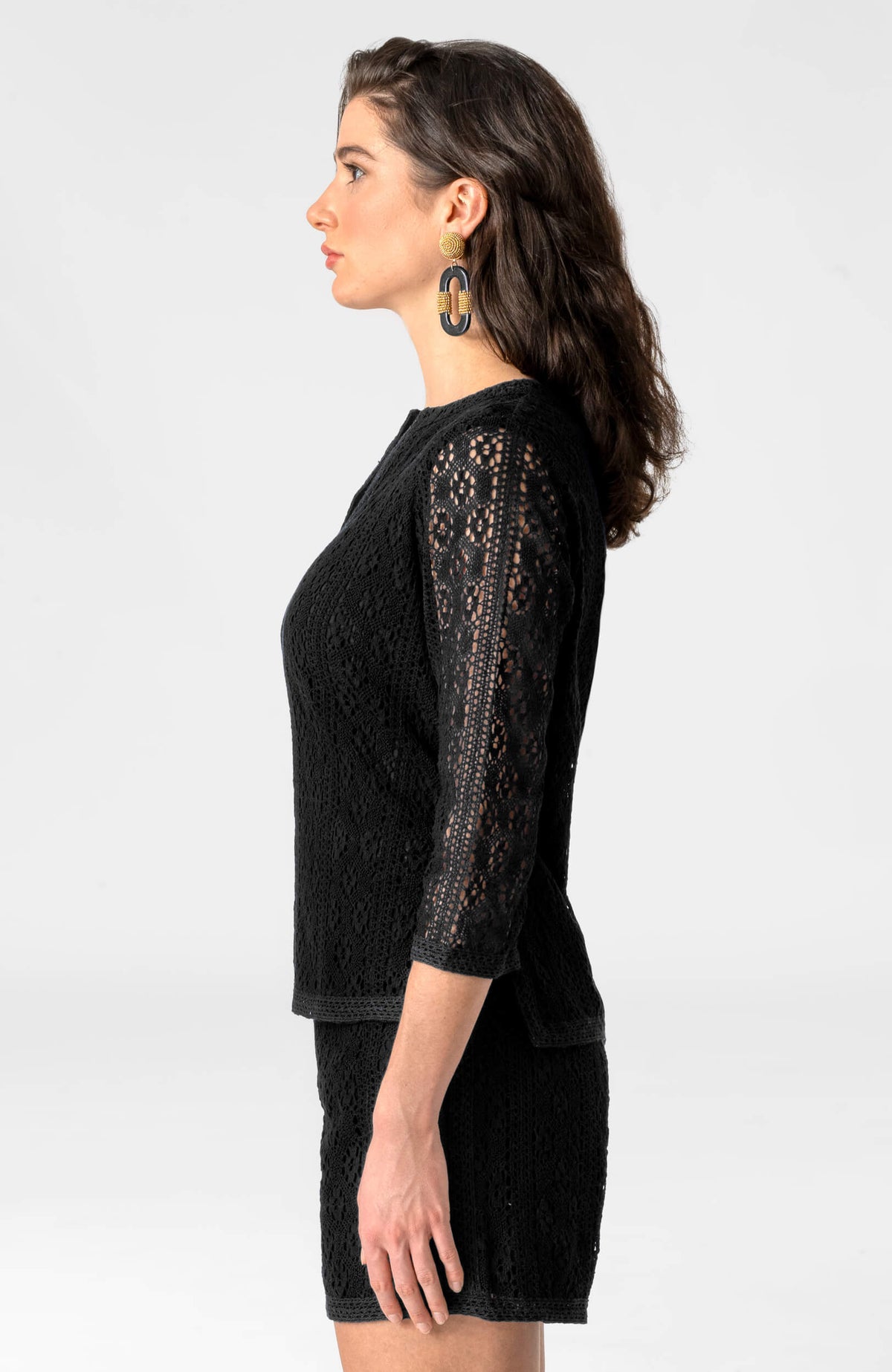 Rachel Lace Tunic Black