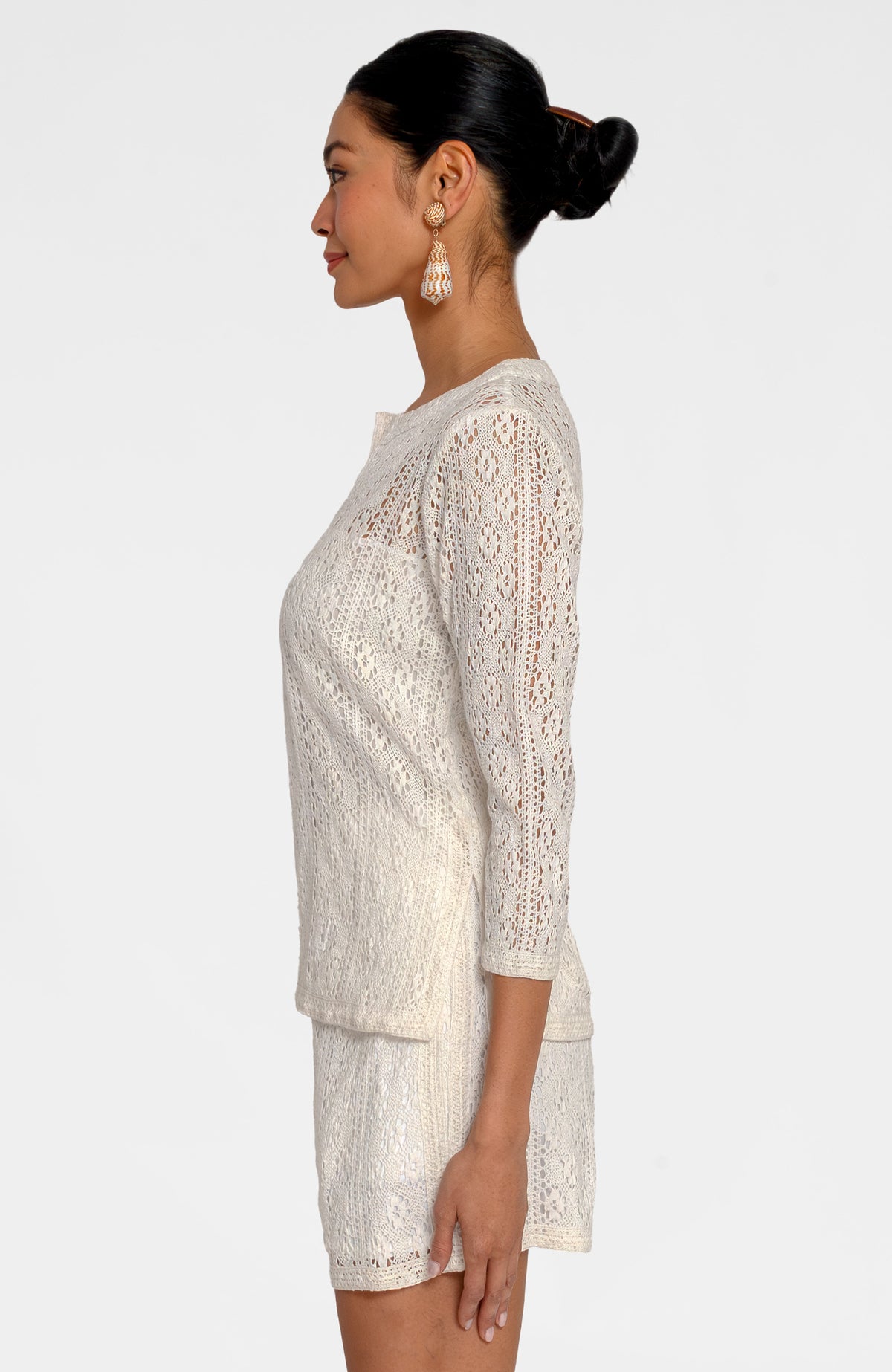 Rachel Lace Tunic White