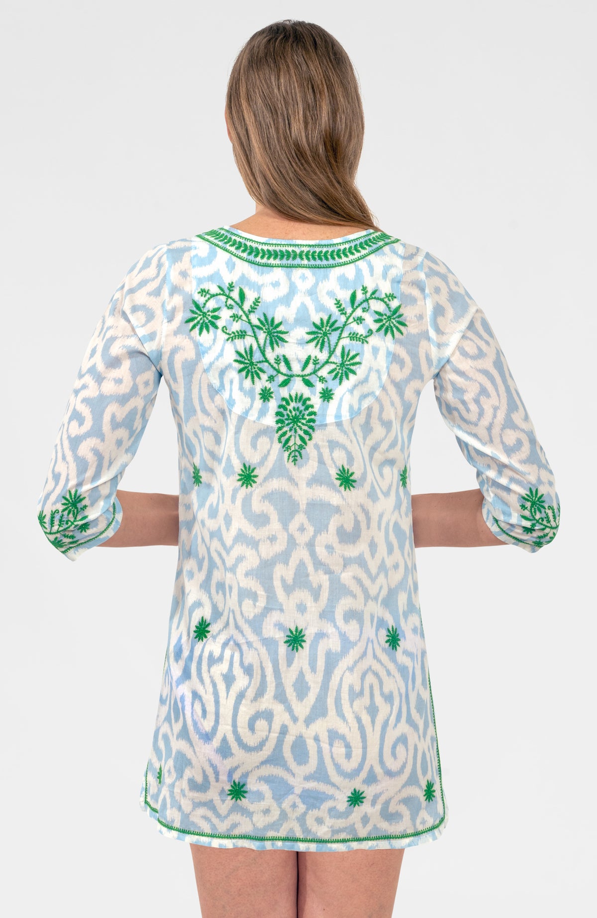 Embroidered Tunic - Arabesque Light Blue