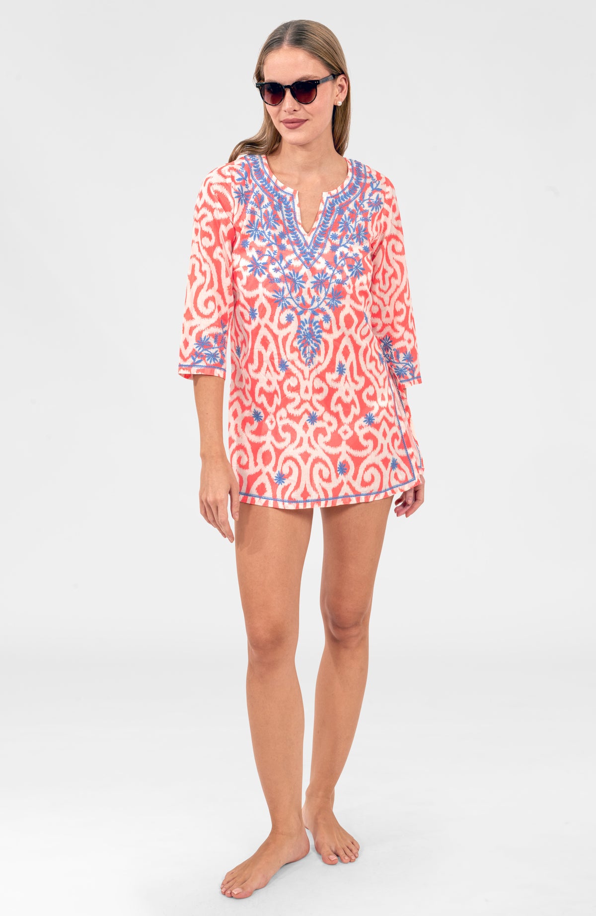 Embroidered Tunic - Arabesque Melon