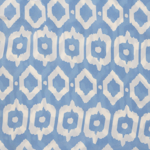 Geo Embroidered Silky Tunic Periwinkle