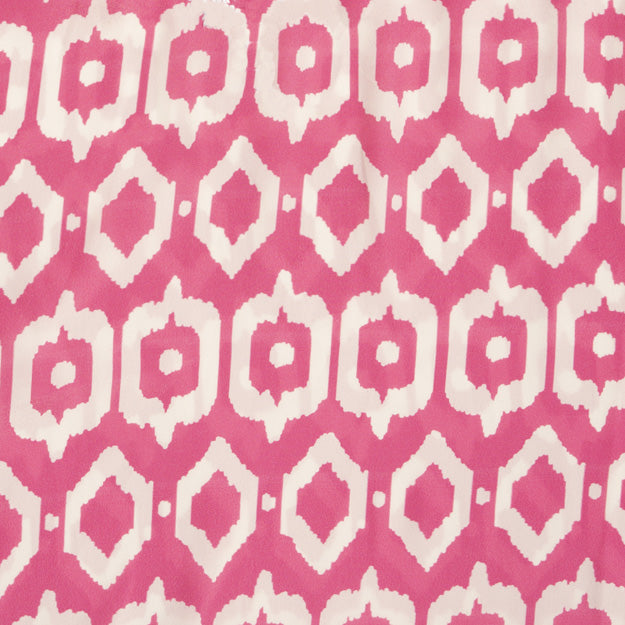 Geo Embroidered Silky Tunic Pink