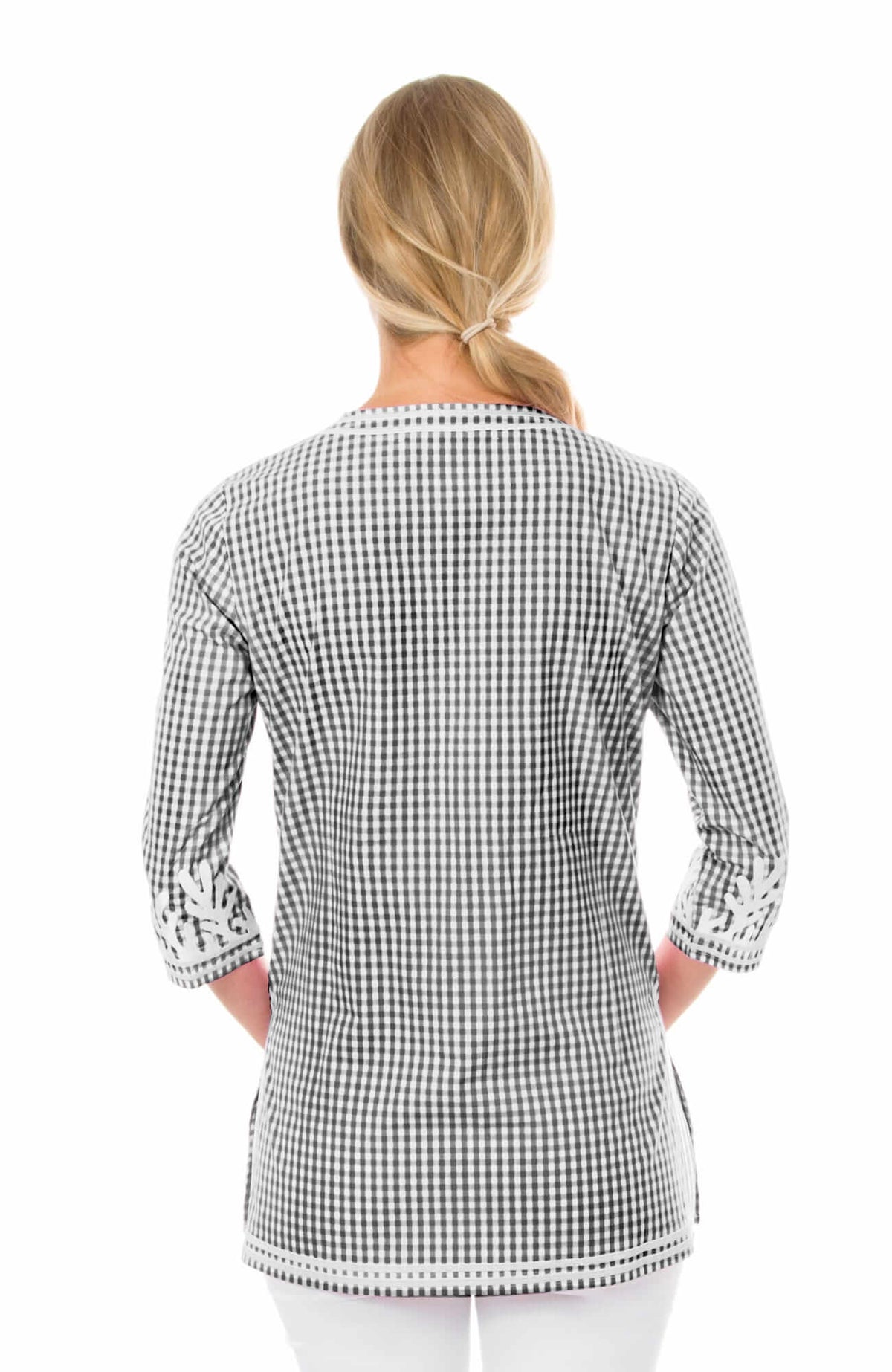 Cotton Gingham Tunic - The Reef Black