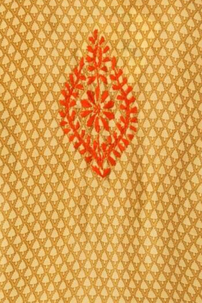 Silk Hand Embroidered Tunic - Final Sale Caramel Kick