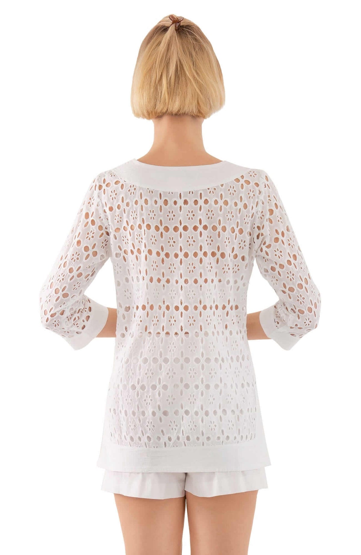 Cotton Eyelet Tunic - Alibi White