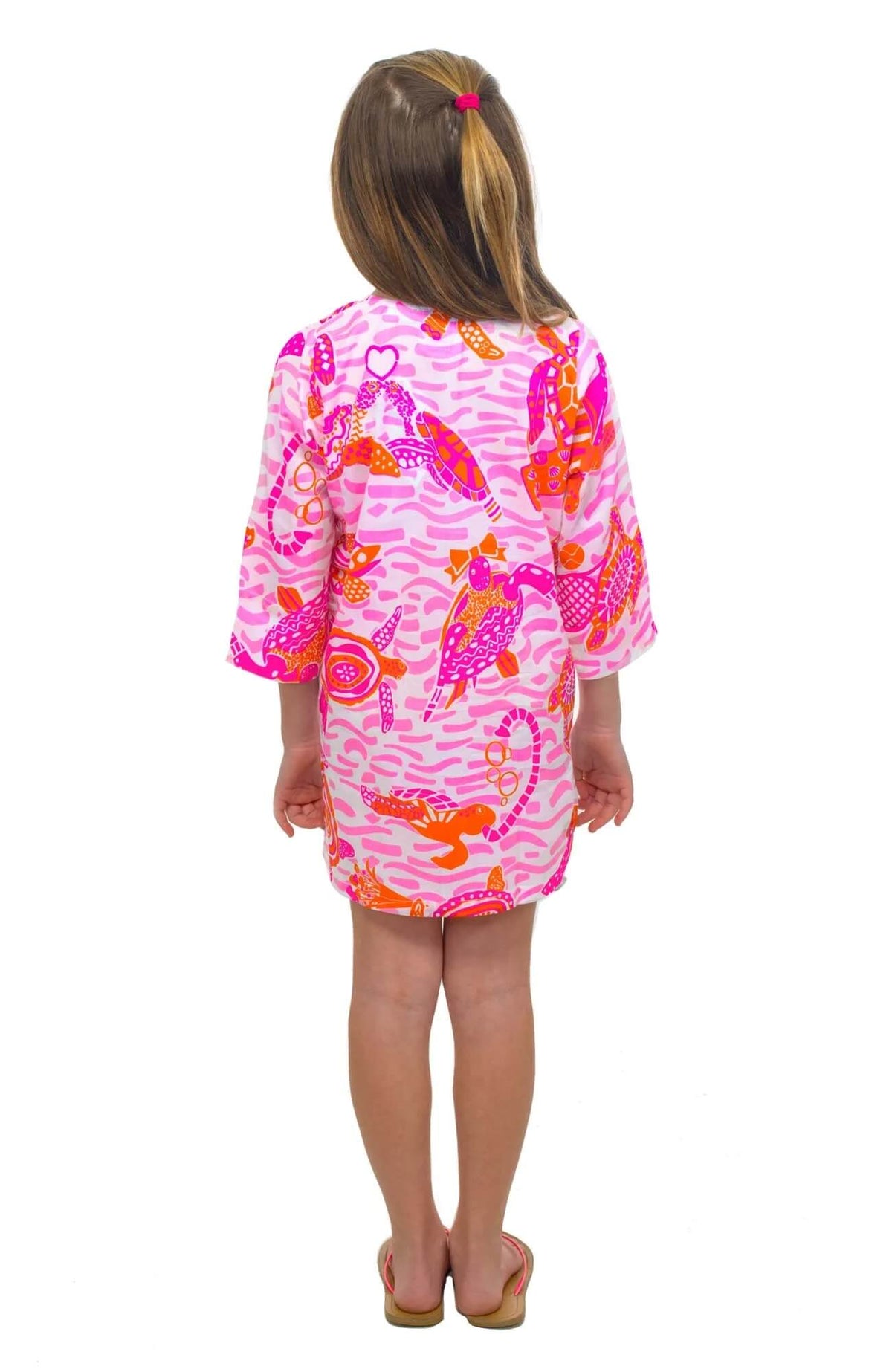 Girls Cotton Tunic - Turtle Time - Final Sale Pink