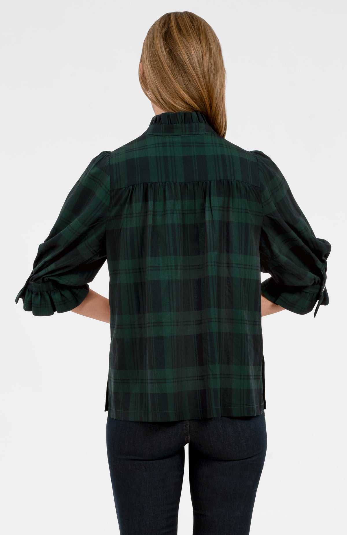 Ruffleneck Tunic - Blackwatch Plaid